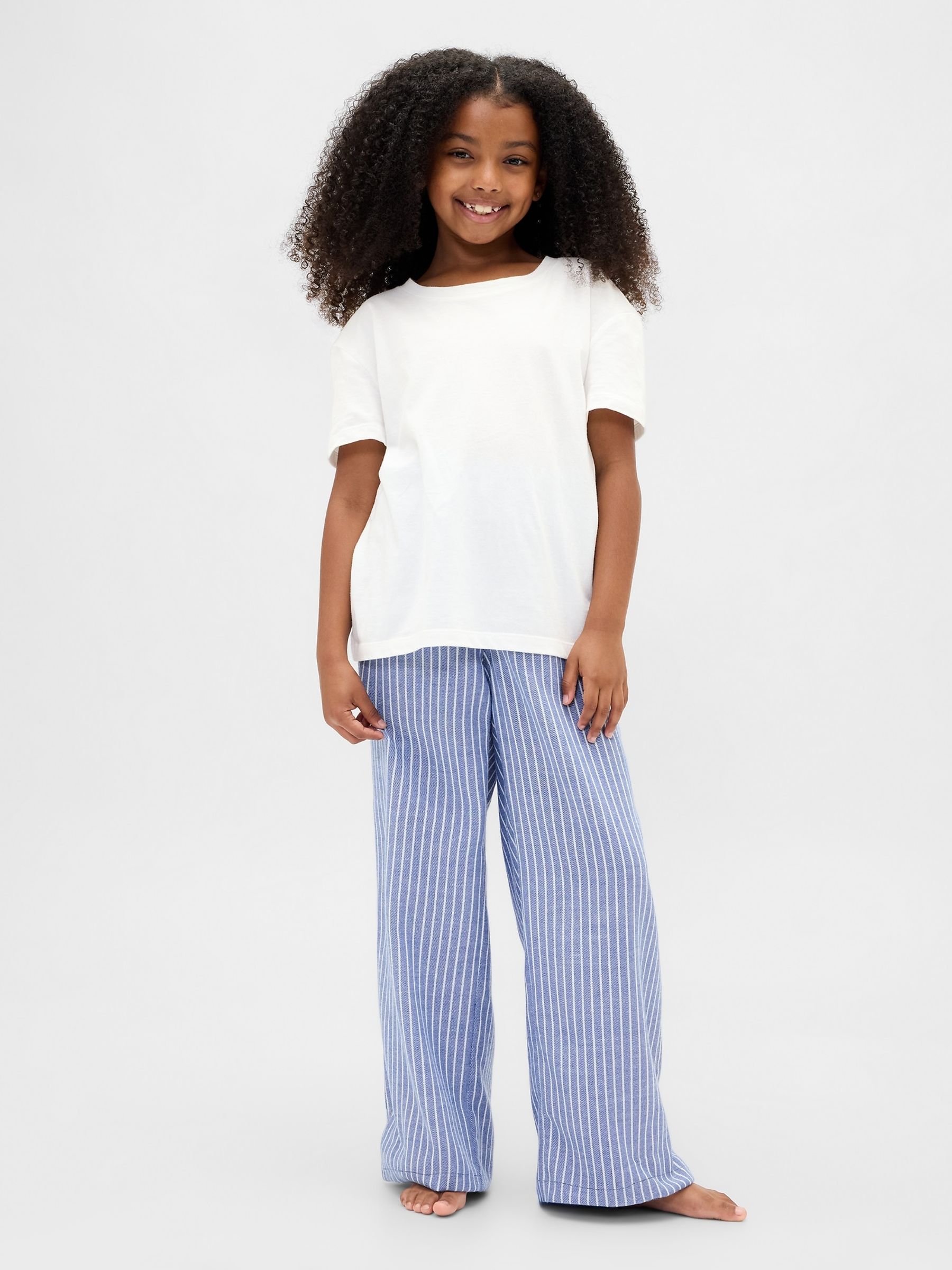 Blue Stripe Flannel Pyjama Trousers (6-13yrs) - Image 4 of 9