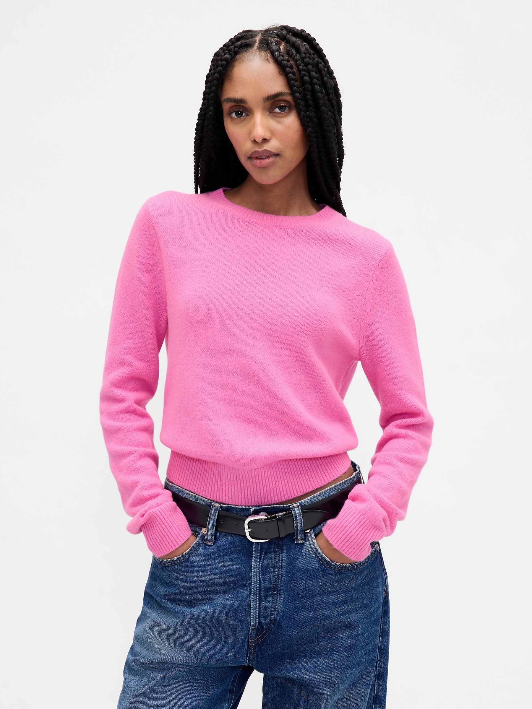 Pink Soft Touch Crew Neck Jumper - Image 1 of 4