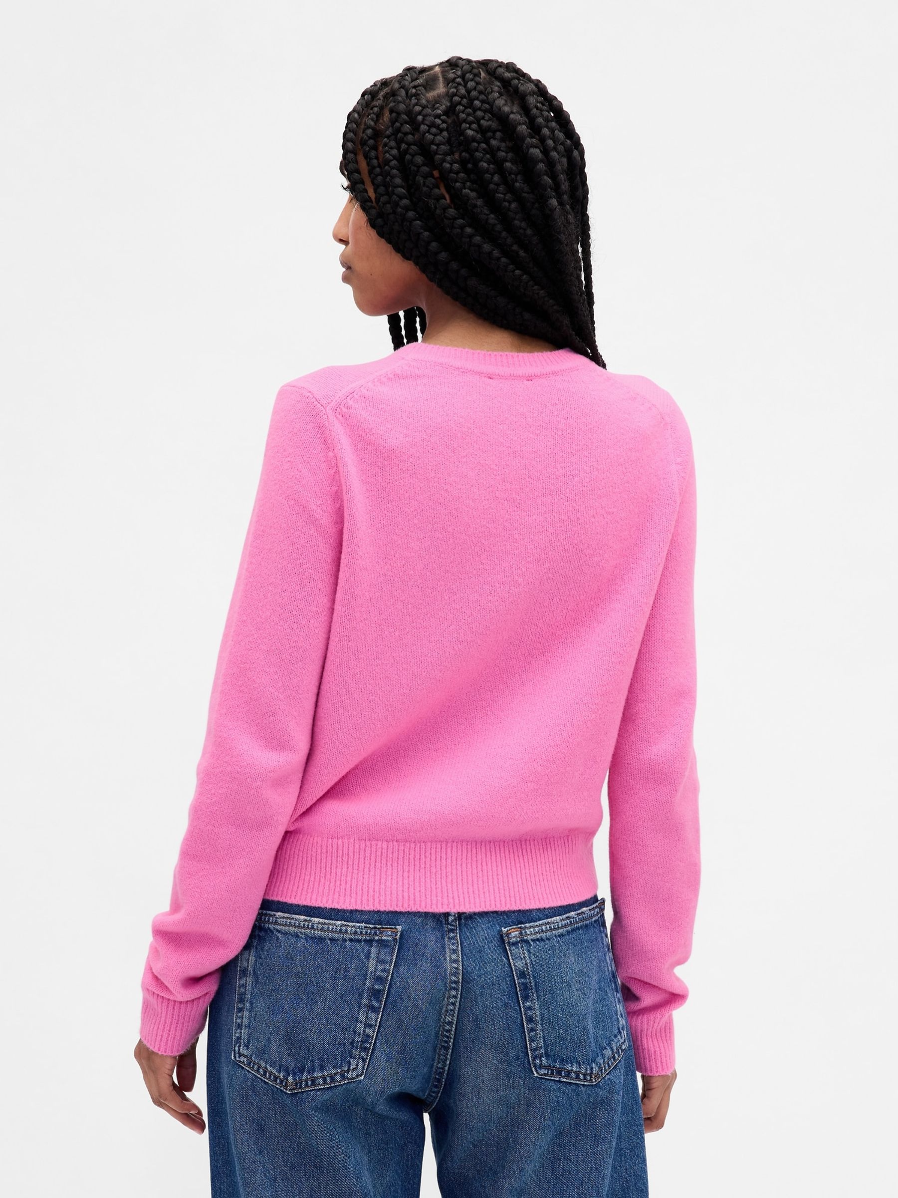 Pink Soft Touch Crew Neck Jumper - Image 2 of 4