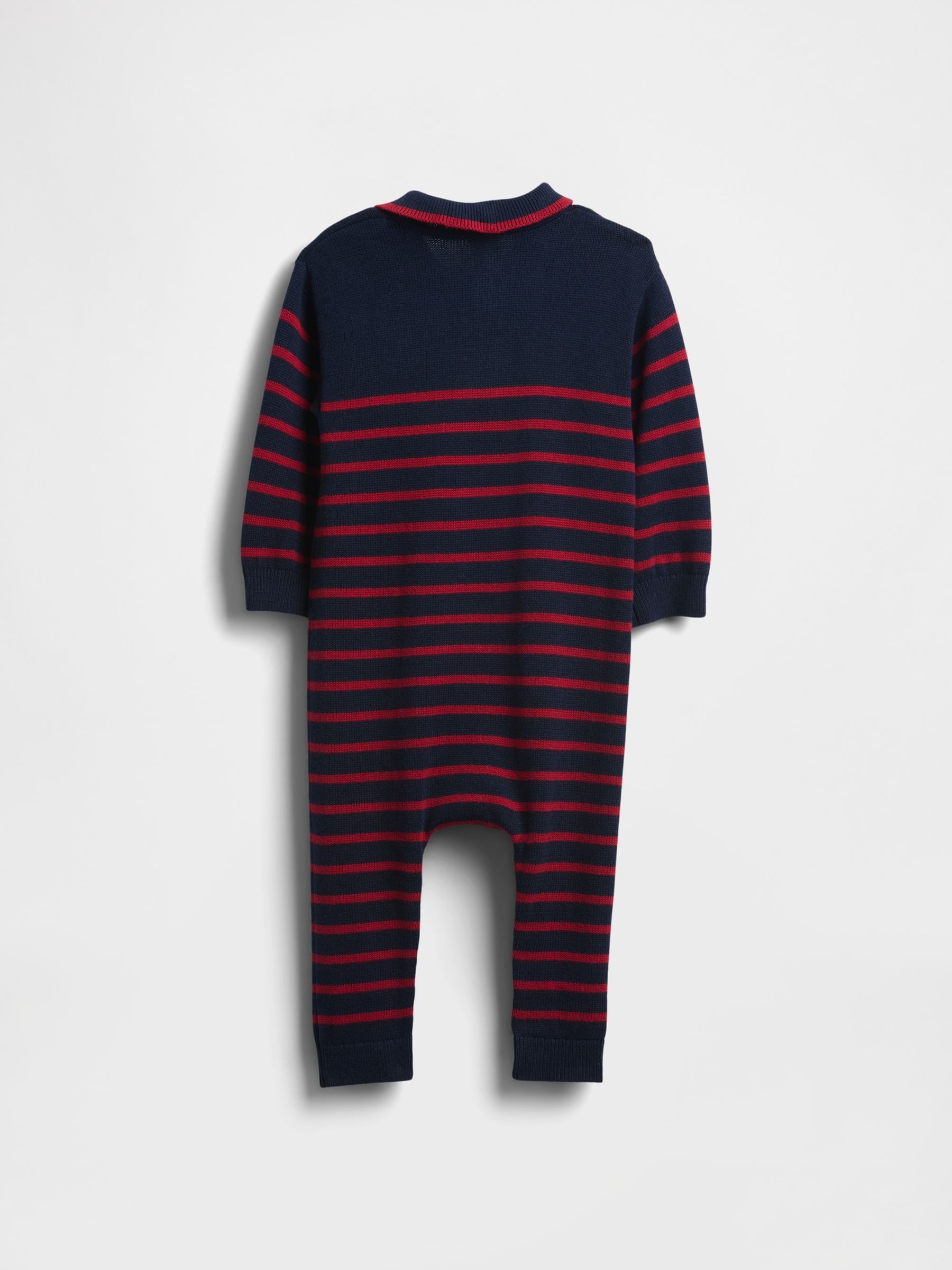 Navy Blue Polo Knitted One Piece (Newborn-24mths) - Image 2 of 2