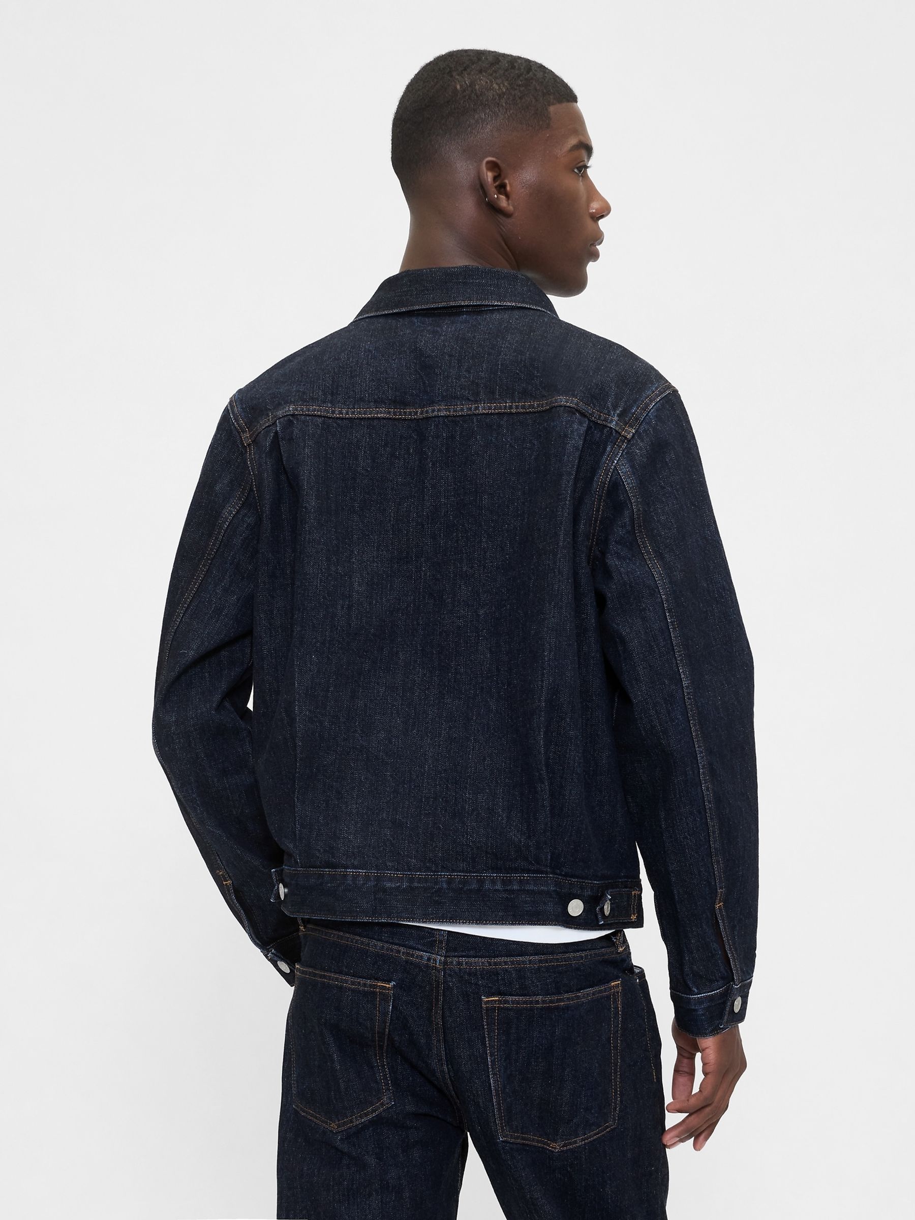 Dark Wash Blue Heavyweight Denim Jacket - Image 2 of 4