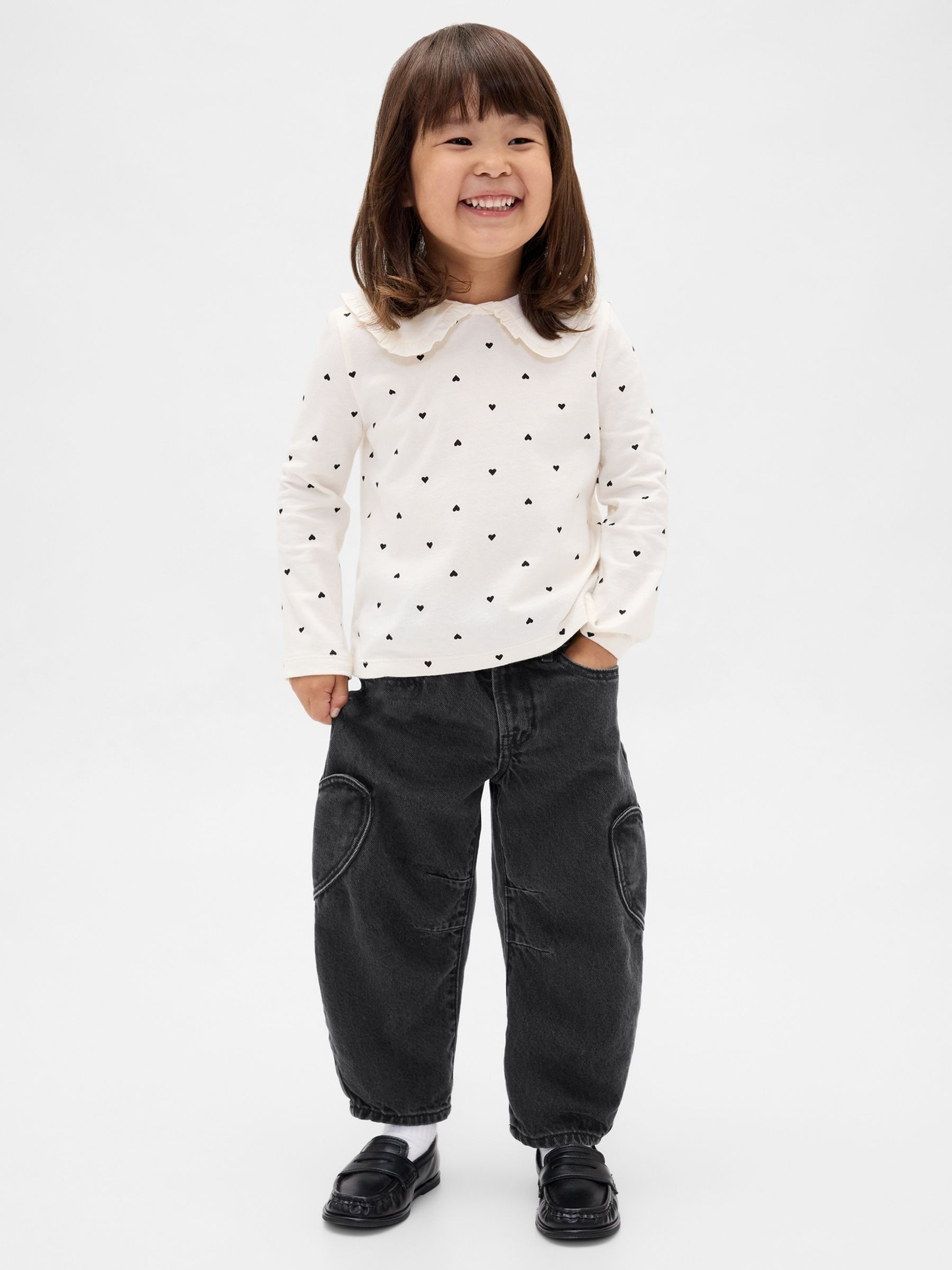 Black Heart Pocket Horseshoe Jeans (6mths-5yrs) - Image 1 of 3