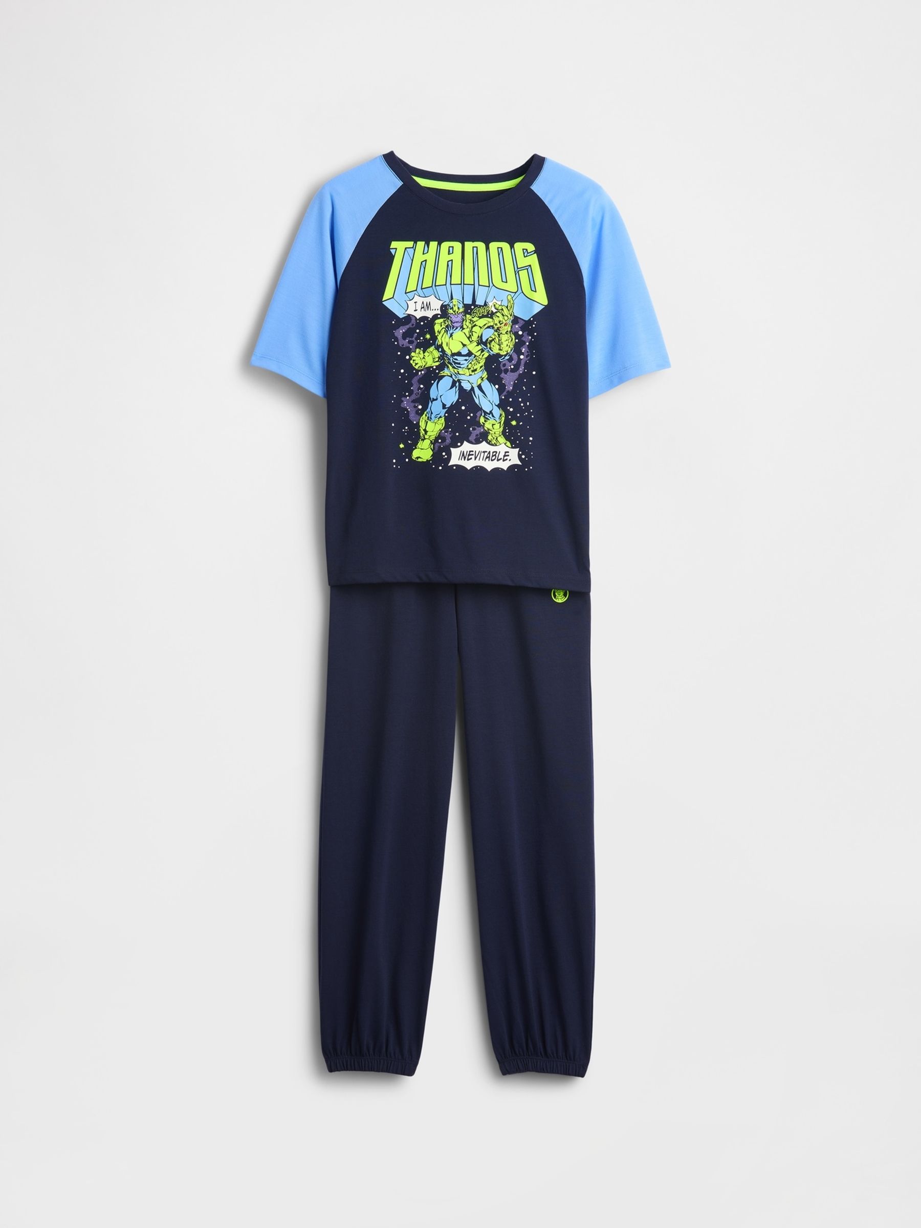 Navy Blue Marvel Pyjama Joggers Set (6-13yrs) - Image 3 of 3