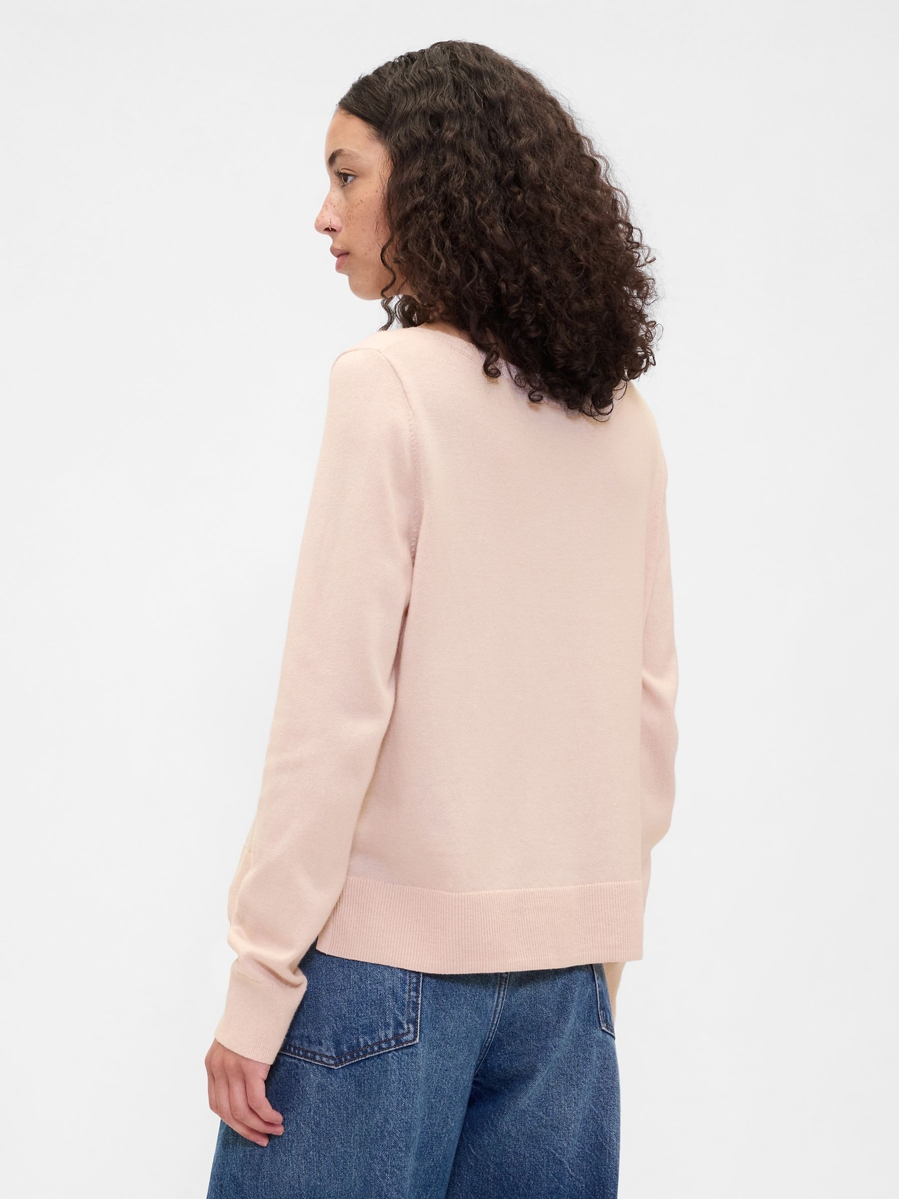 Blush Pink Bella Boat Neck Jumper - Image 2 of 5 Blush Pink Bella Boat Neck Jumper - Image 2 of 5