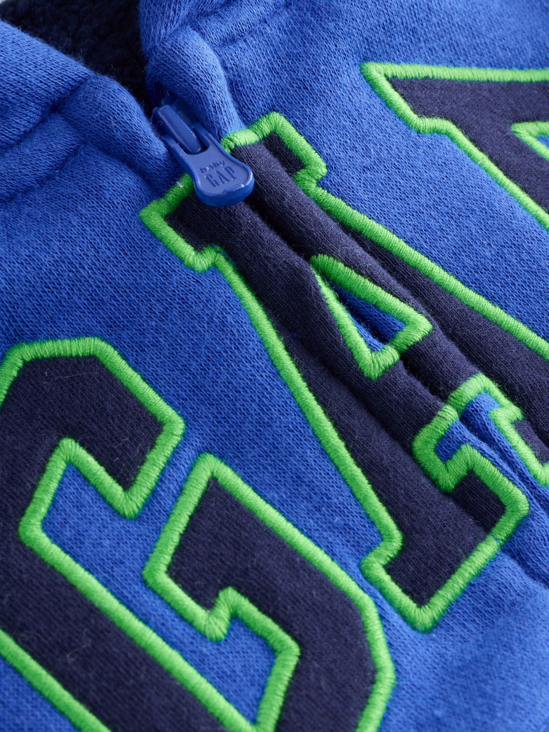 Blue Logo Sherpa Zip Hoodie (6mths-5yrs) - Image 5 of 6