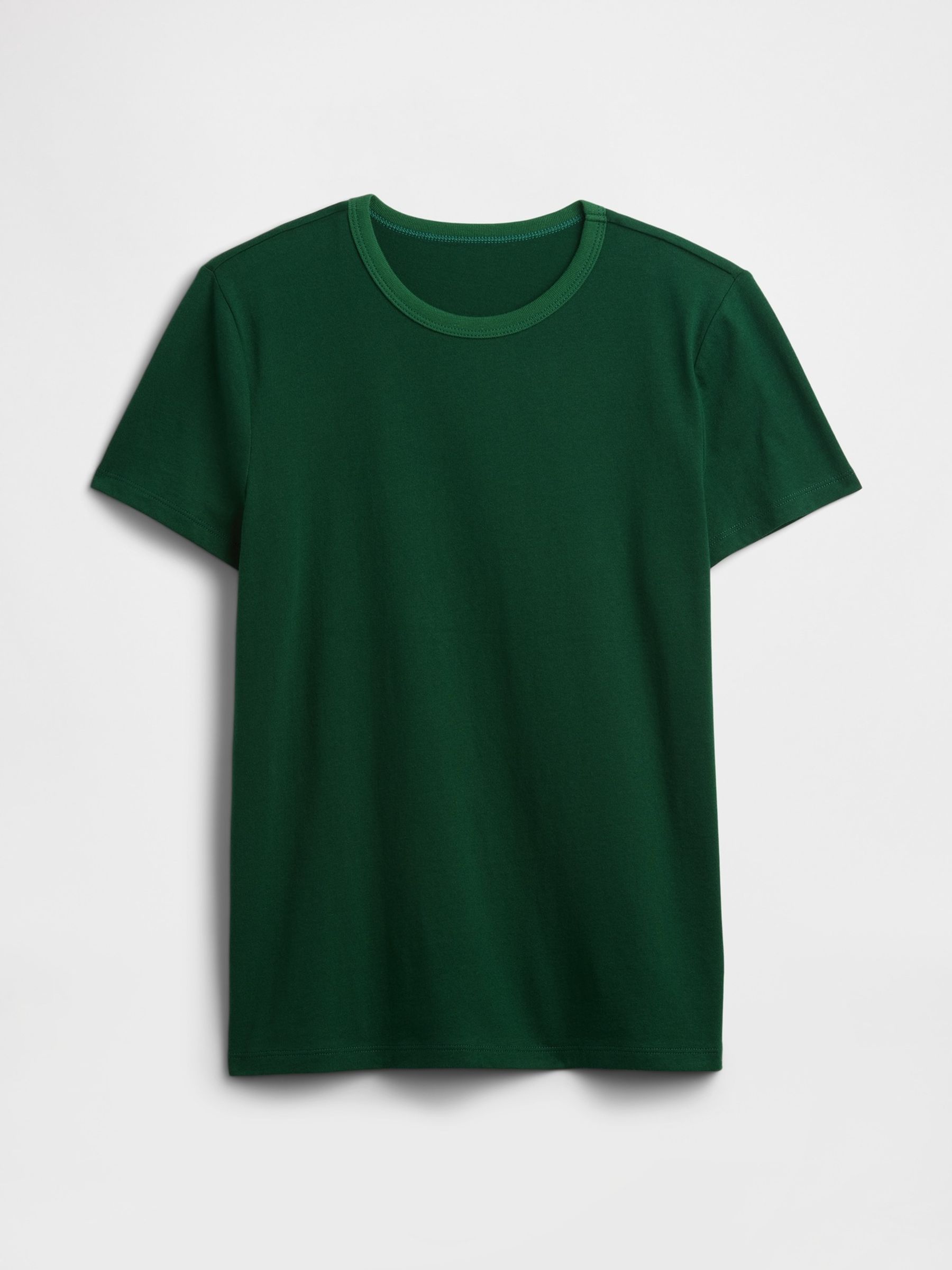 Green Crew Neck Favourite Cotton Short Sleeve T-Shirt - Image 5 of 5 Green Crew Neck Favourite Cotton Short Sleeve T-Shirt - Image 5 of 5