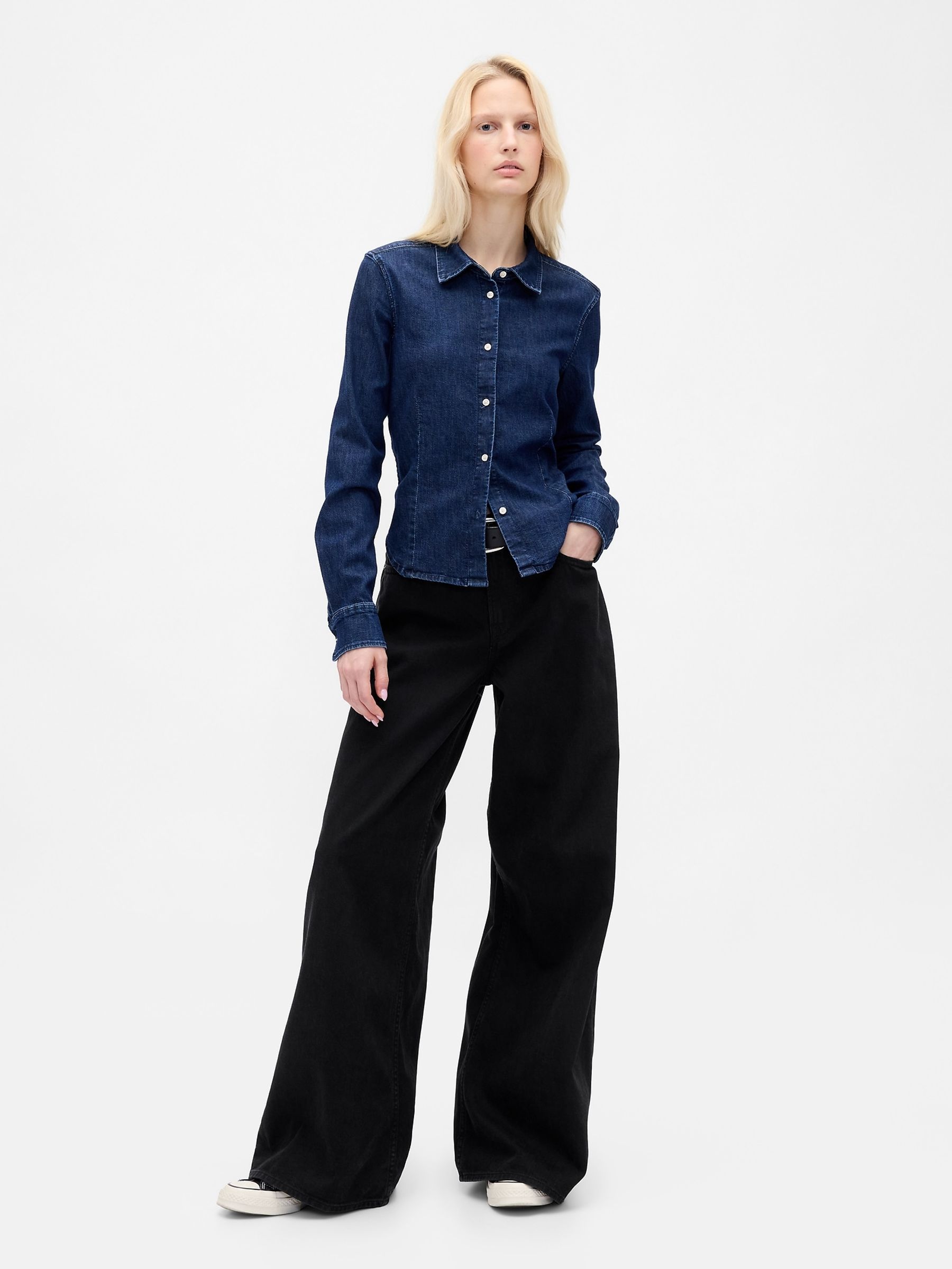 Black Low Rise Extra Baggy Jeans | Gap