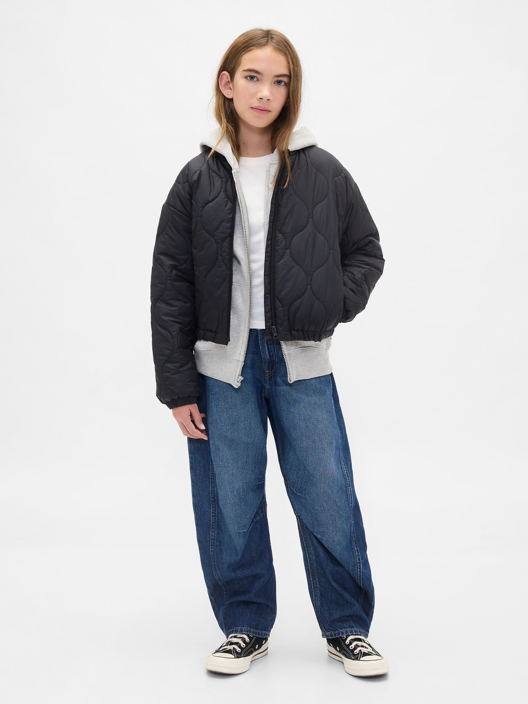 Black Lightweight Quilted Puffer Jacket - Image 3 of 6