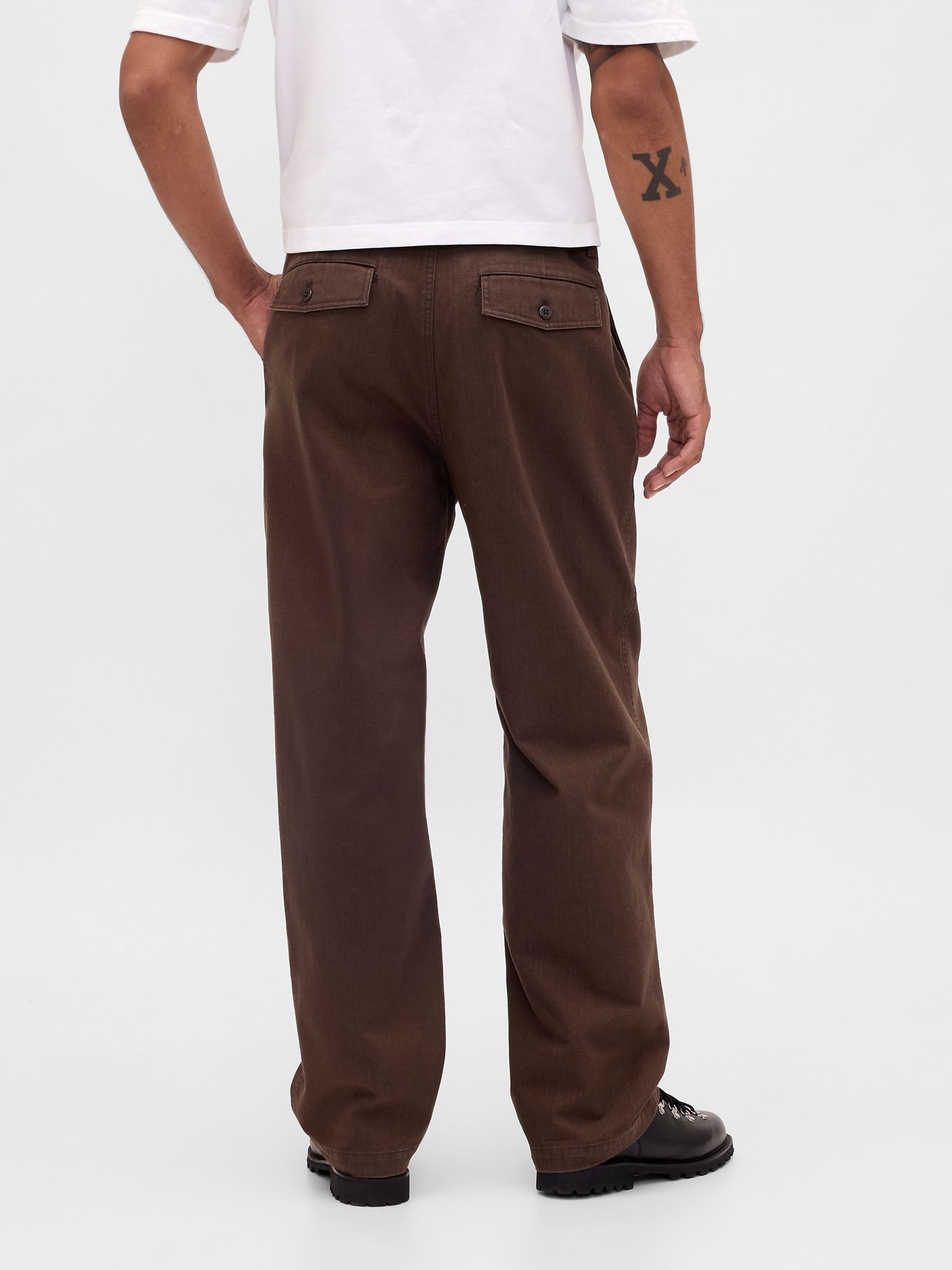 Brown Modern Baggy Chinos - Image 2 of 5