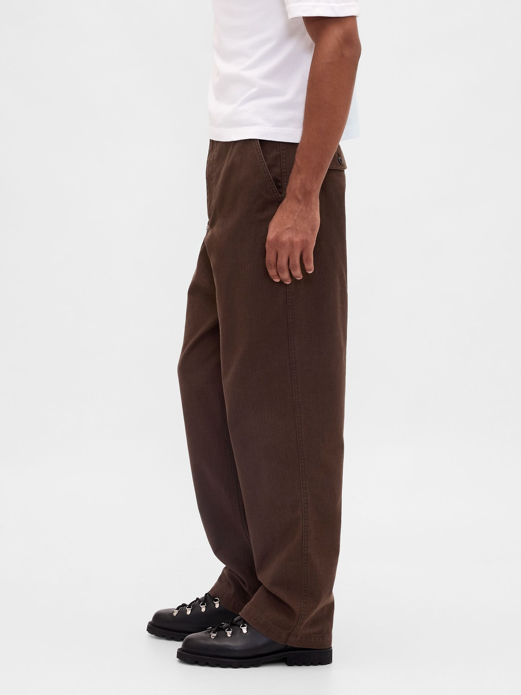 Brown Modern Baggy Chinos - Image 3 of 5
