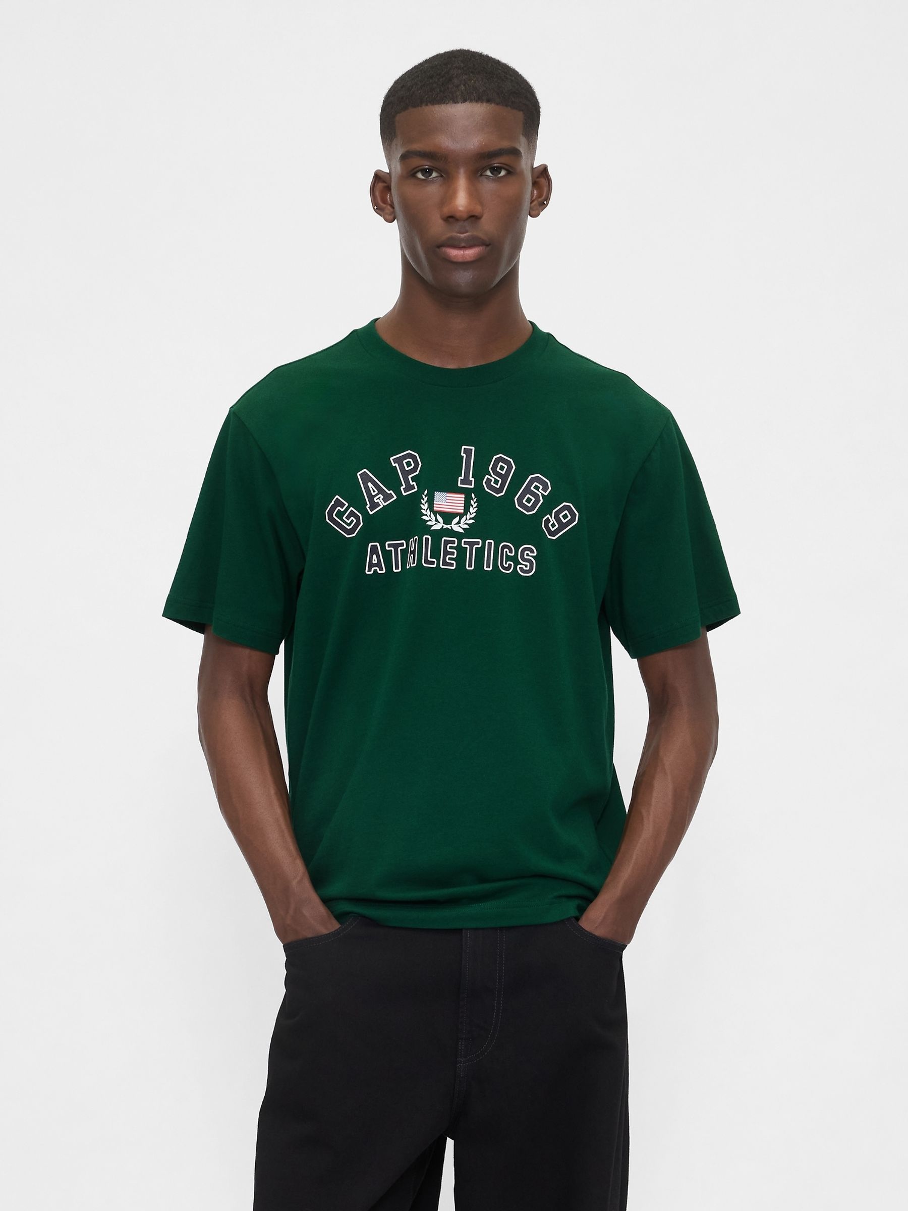 Green Everyday Soft Relaxed Graphic T-Shirt - Image 1 of 4