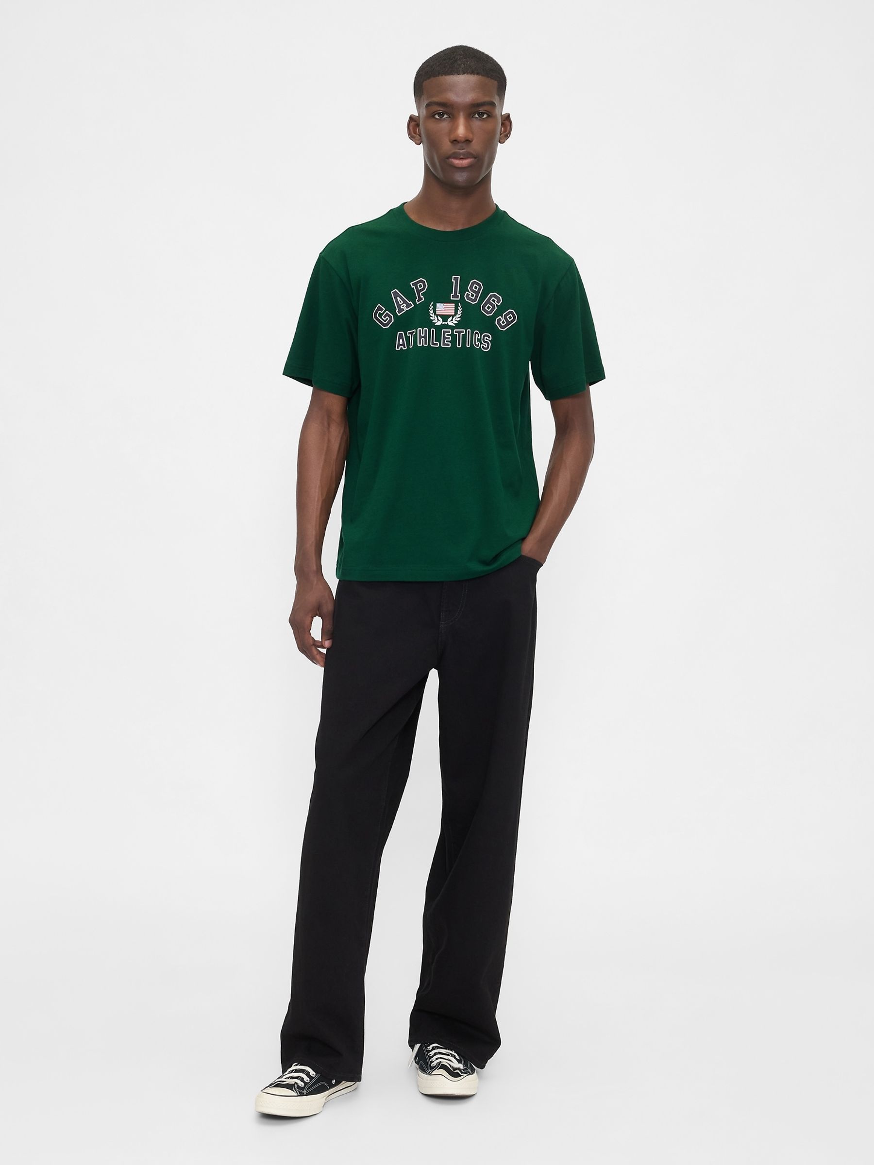 Green Everyday Soft Relaxed Graphic T-Shirt - Image 3 of 4