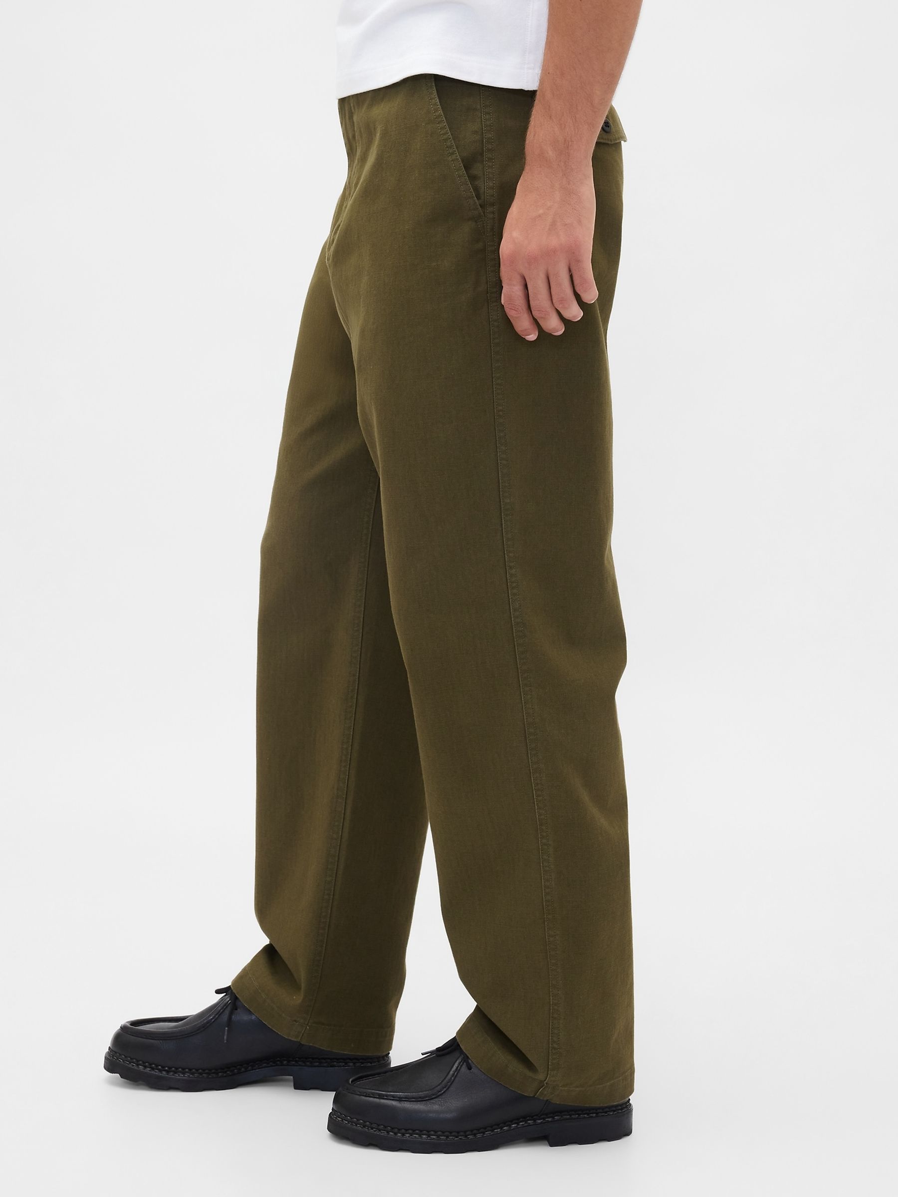 Green Modern Baggy Chinos - Image 3 of 5