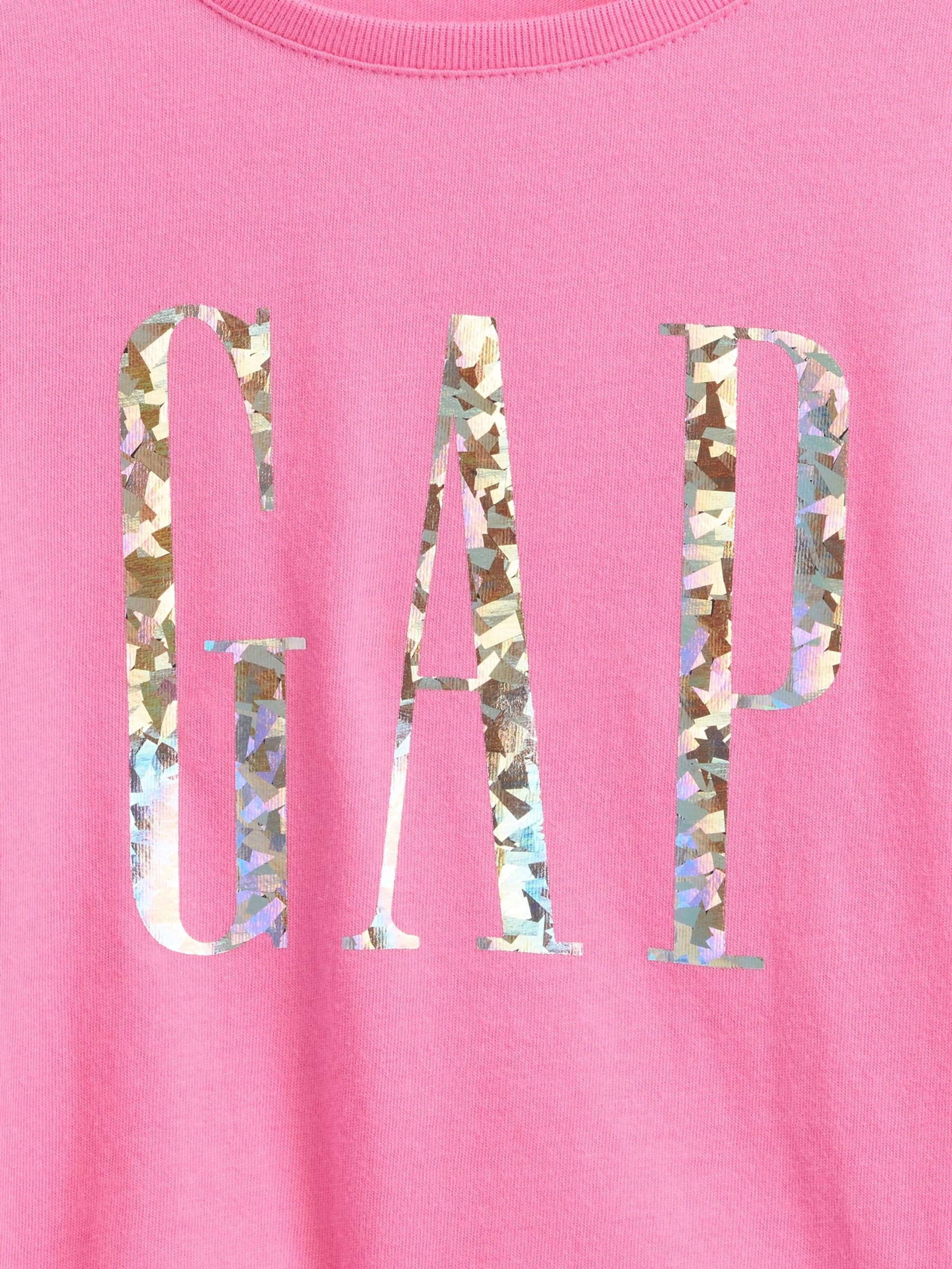 Pink Sequin Logo Crew Neck Long Sleeve T-Shirt (6mths-5yrs) - Image 3 of 3