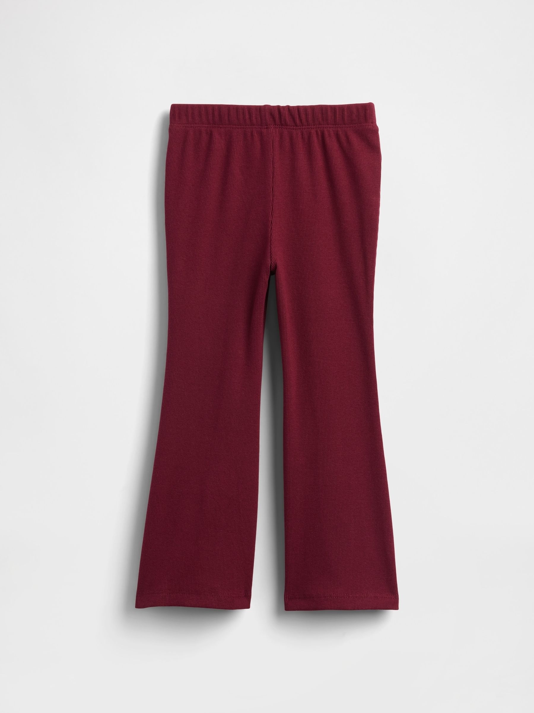 Burgundy Red Cotton Stretch Flare Leggings (6mths-5yrs) - Image 2 of 2