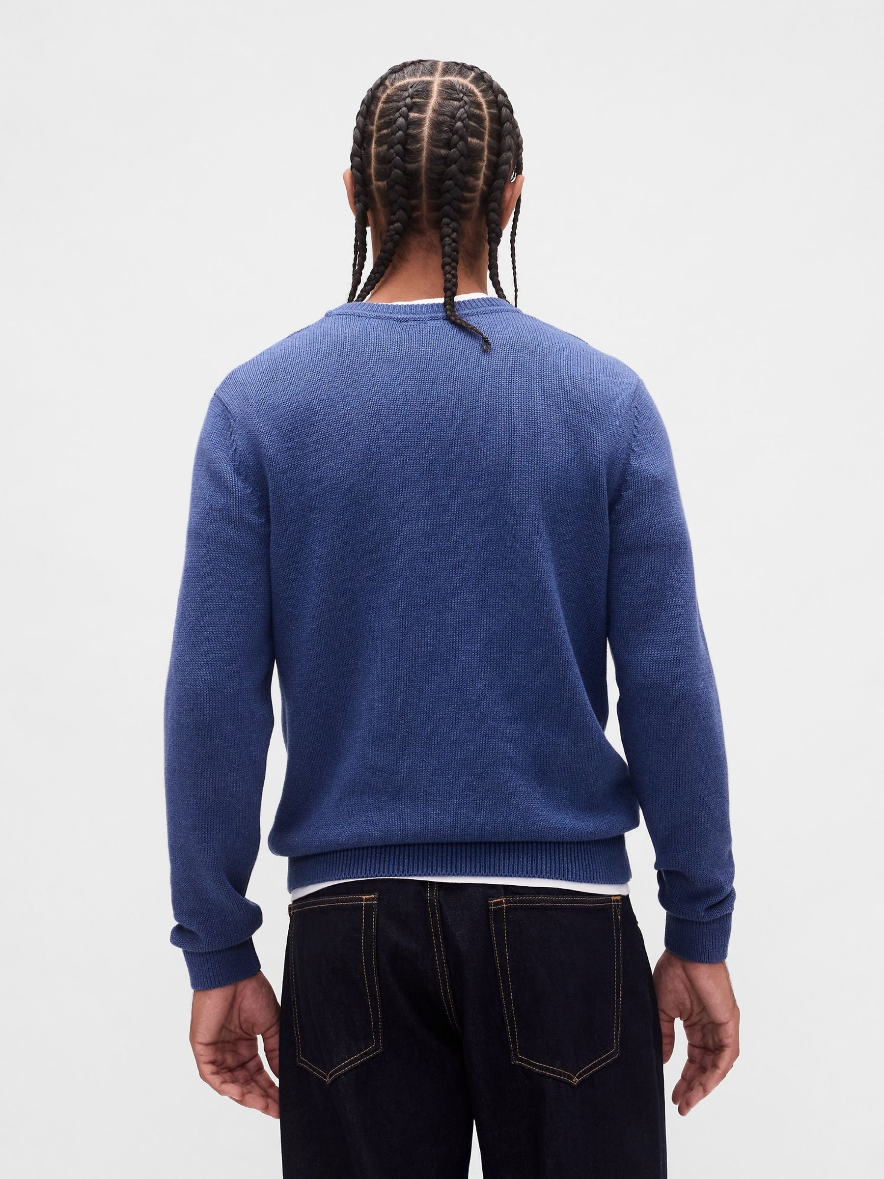 Blue Classic Crew Neck Sweatshirt - Image 2 of 4