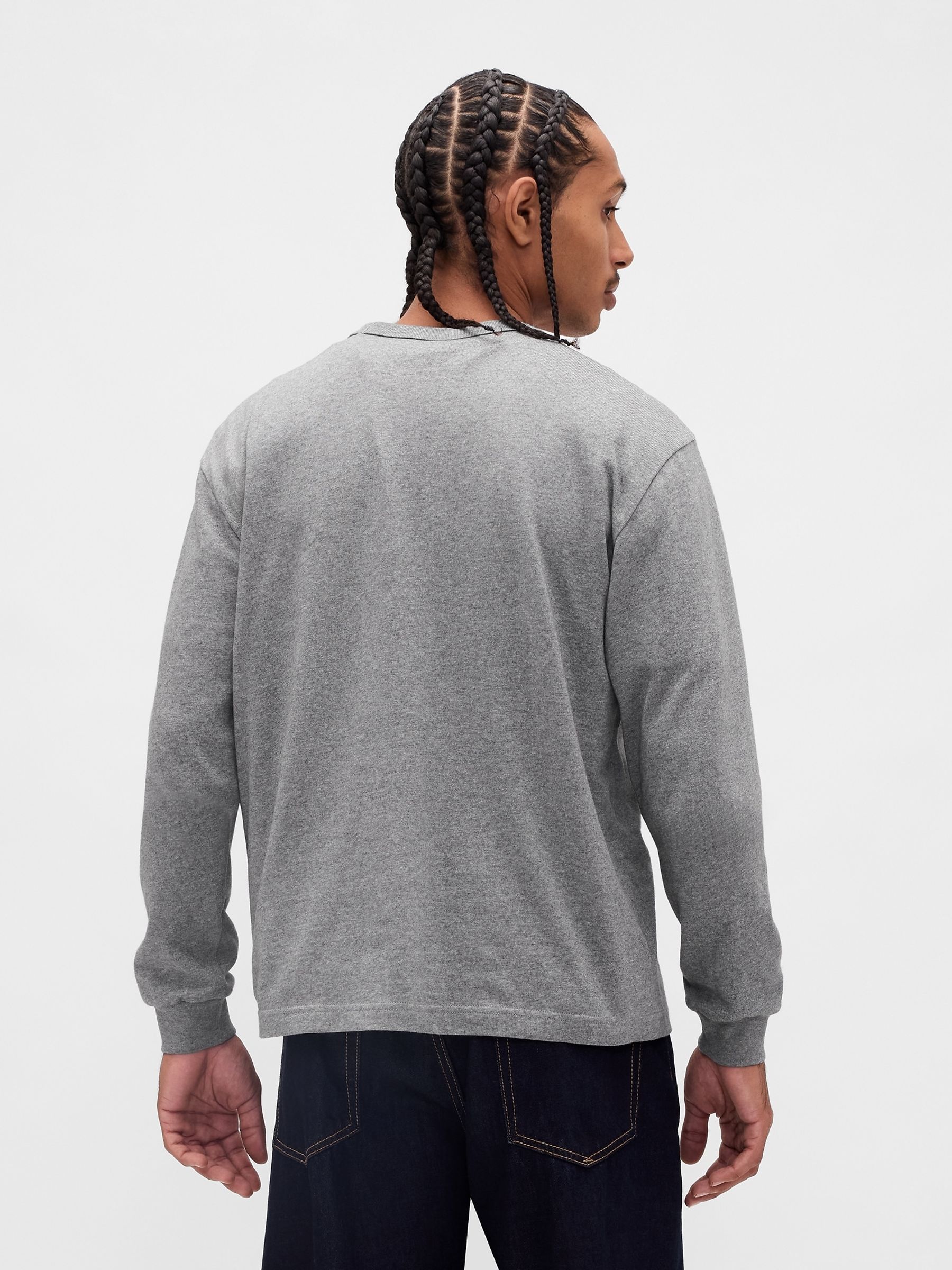 Grey Heavyweight Relaxed T-Shirt - Image 2 of 4 Grey Heavyweight Relaxed T-Shirt - Image 2 of 4