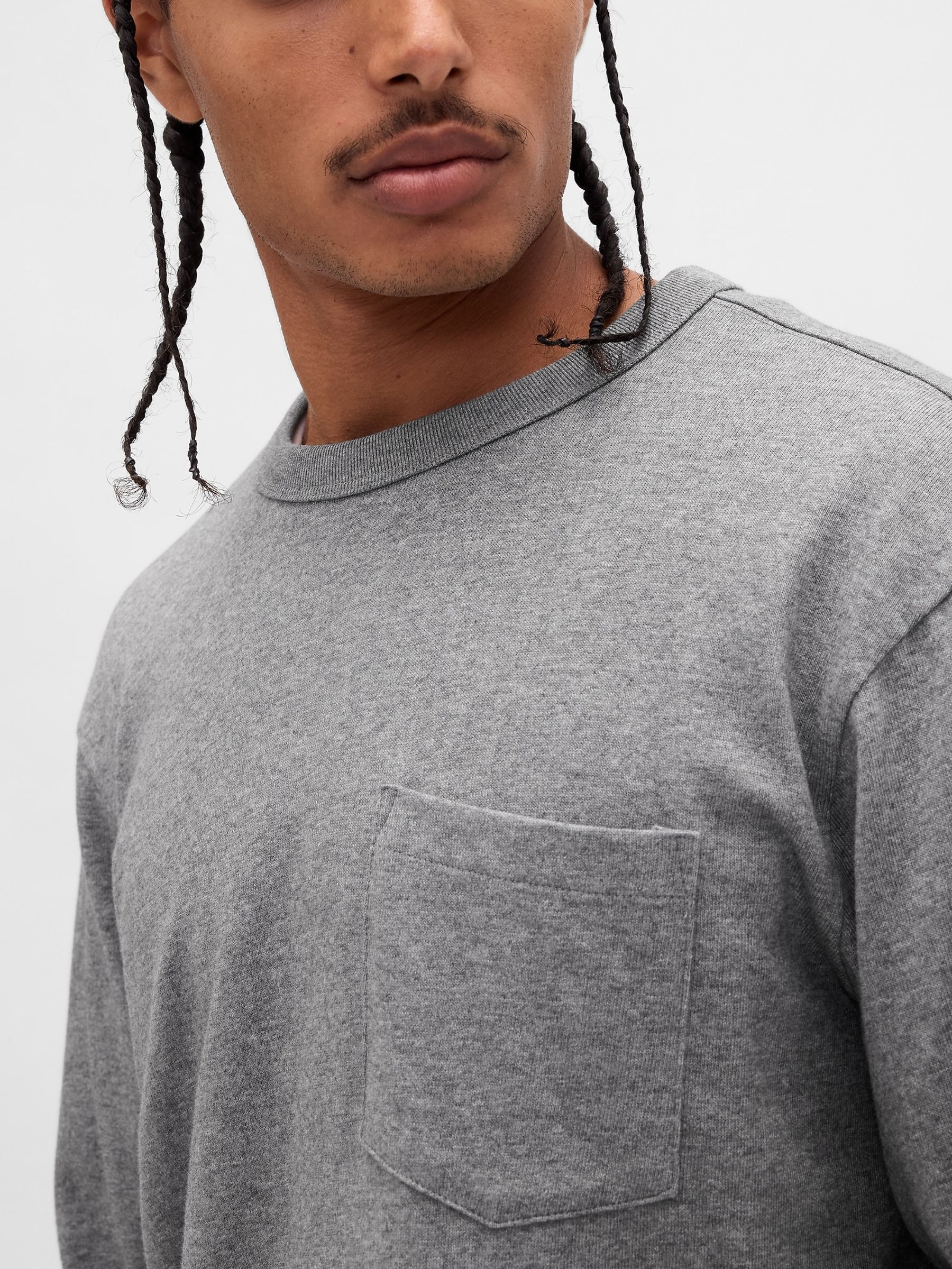 Grey Heavyweight Relaxed T-Shirt - Image 4 of 4 Grey Heavyweight Relaxed T-Shirt - Image 4 of 4