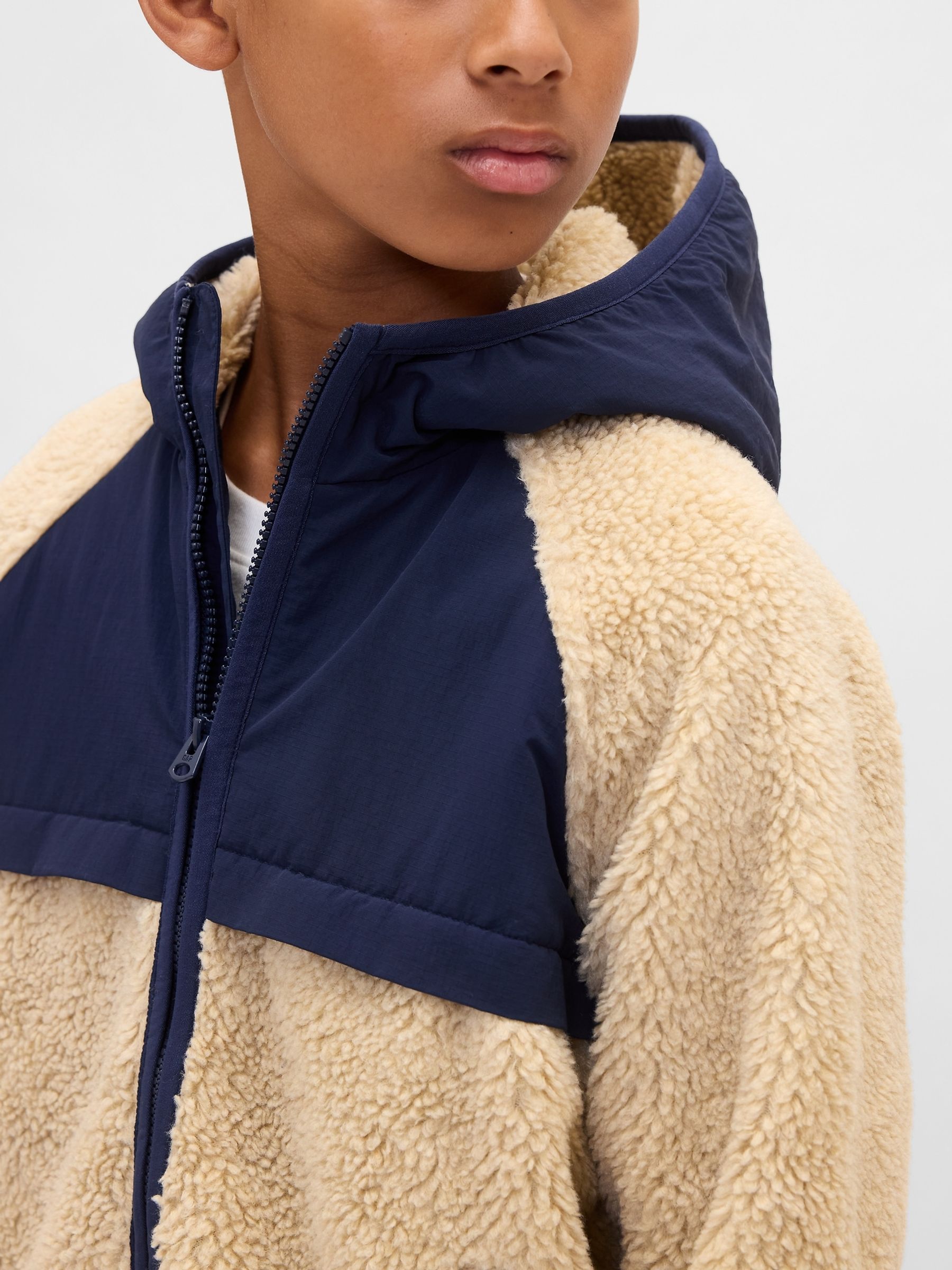 Beige Sherpa Jacket - Image 4 of 6