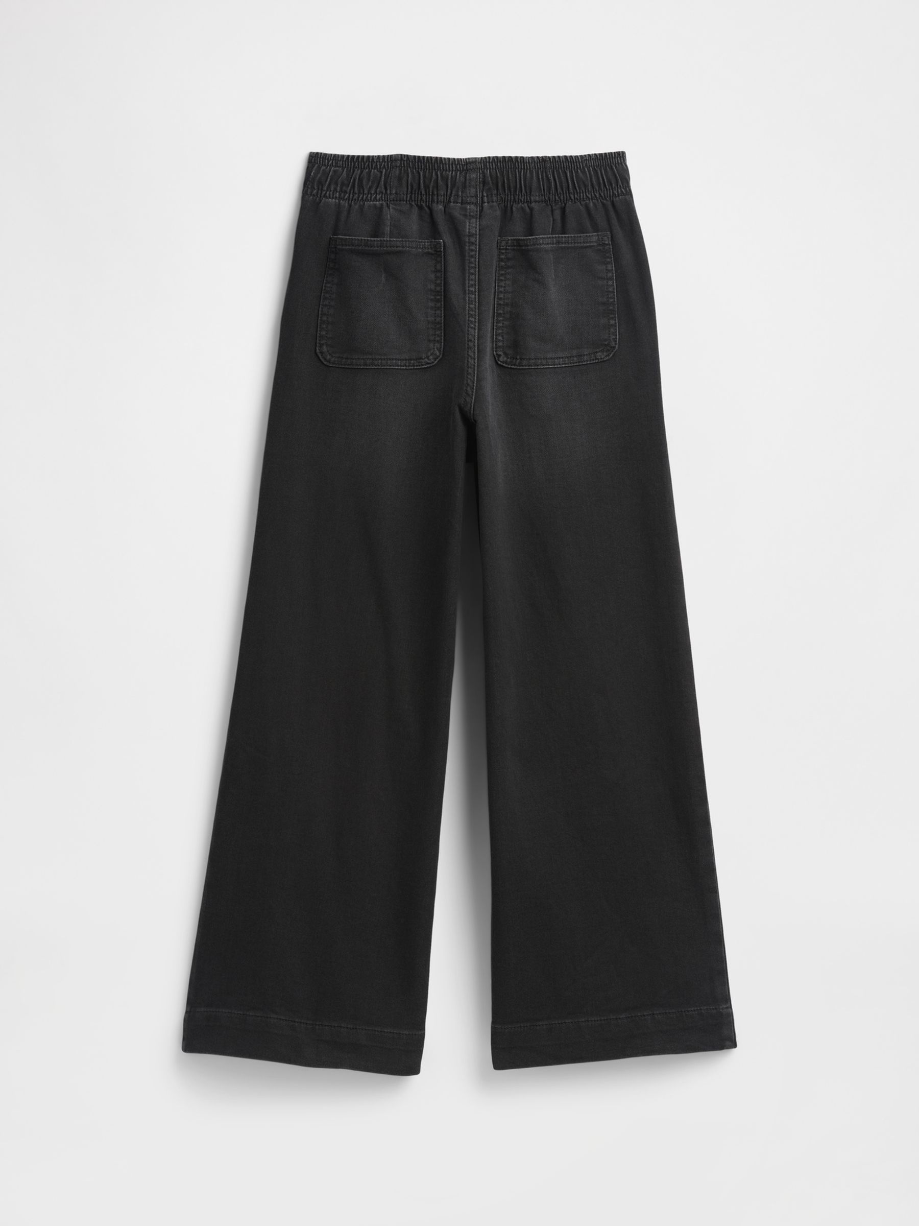 Black Pull On Wide-Leg Joggers Jeans - Image 2 of 6