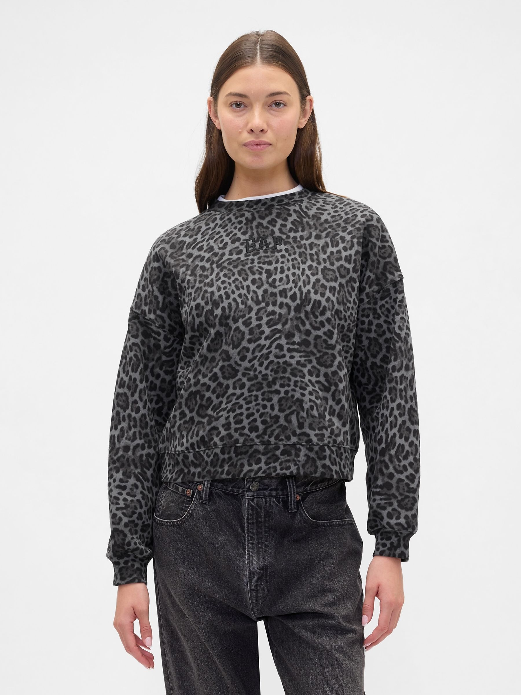Black/Grey VintageSoft Logo Wedge Sweatshirt - Image 1 of 4