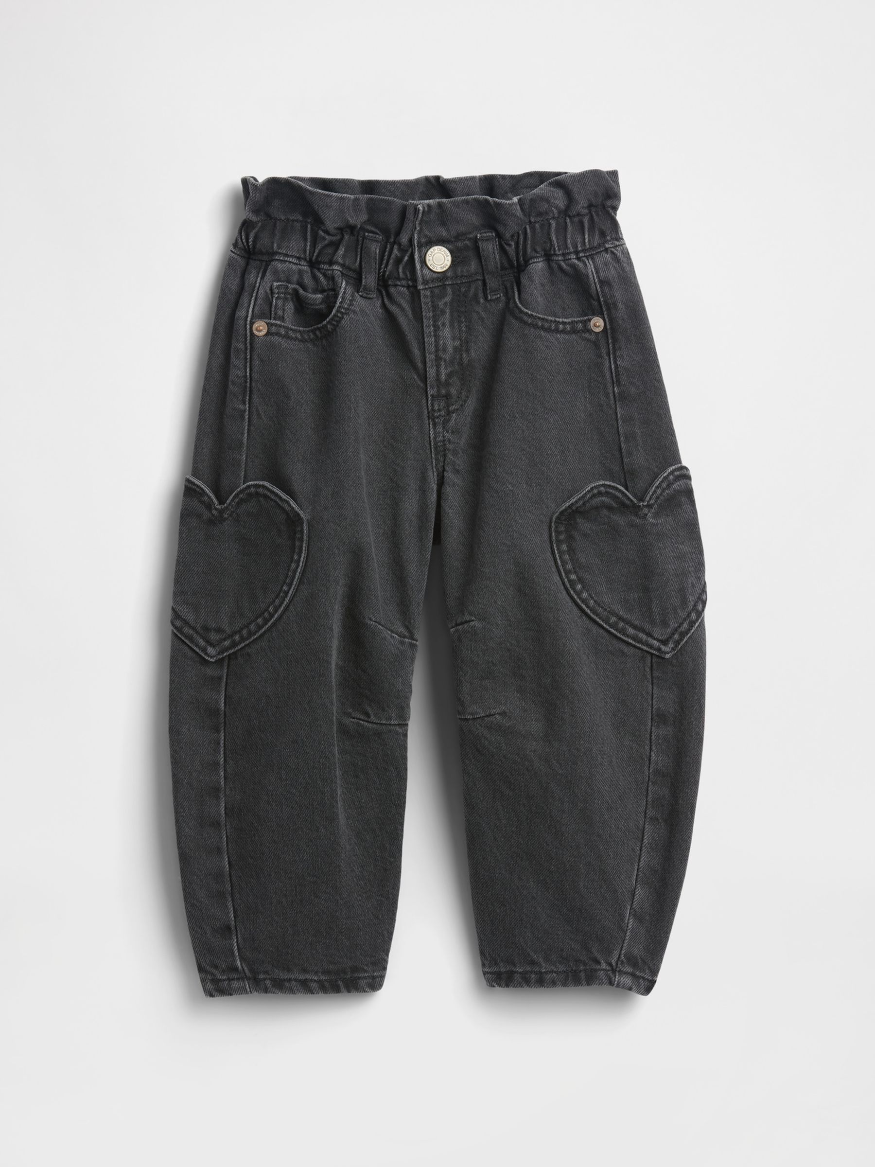 Black Paperbag Horseshoe Jeans (6mths-5yrs) - Image 1 of 3