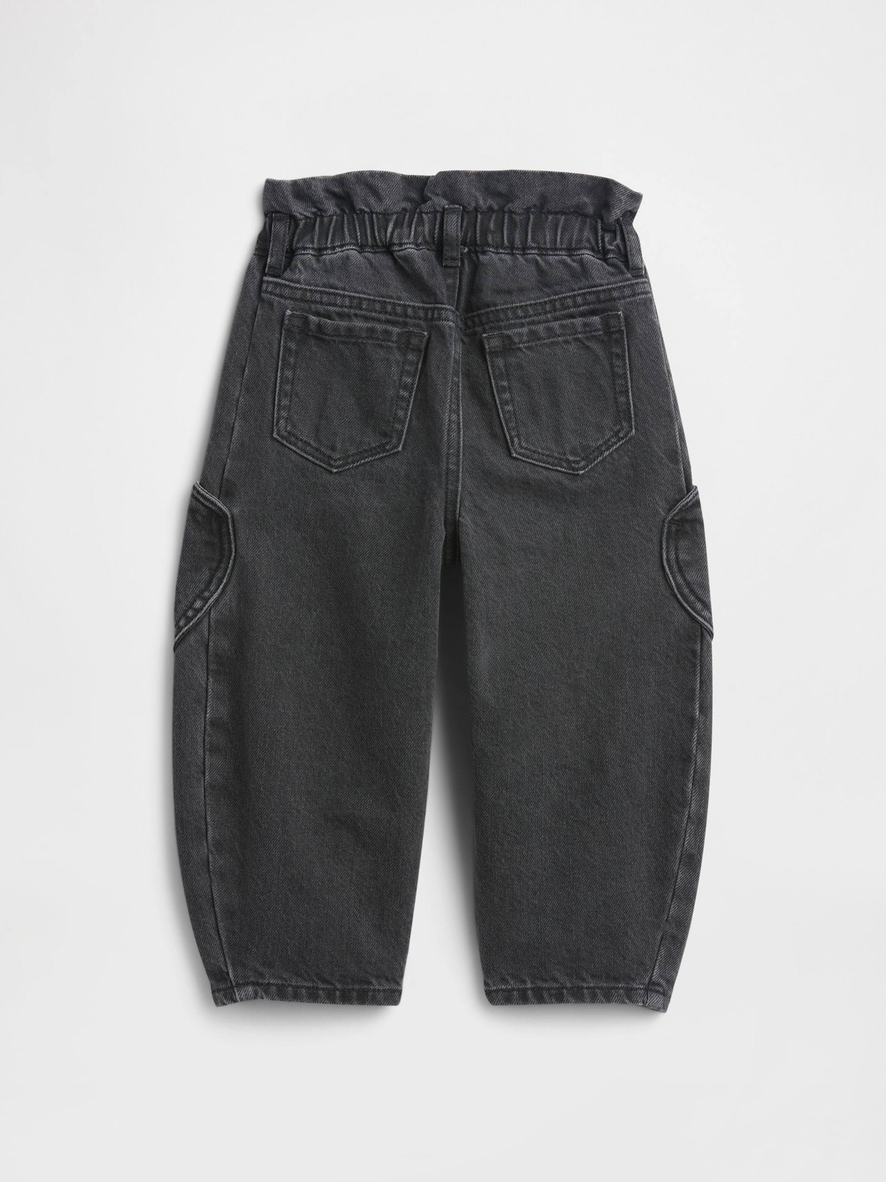Washed Black Paperbag Horseshoe Jeans (6mths-5yrs) - Image 4 of 6