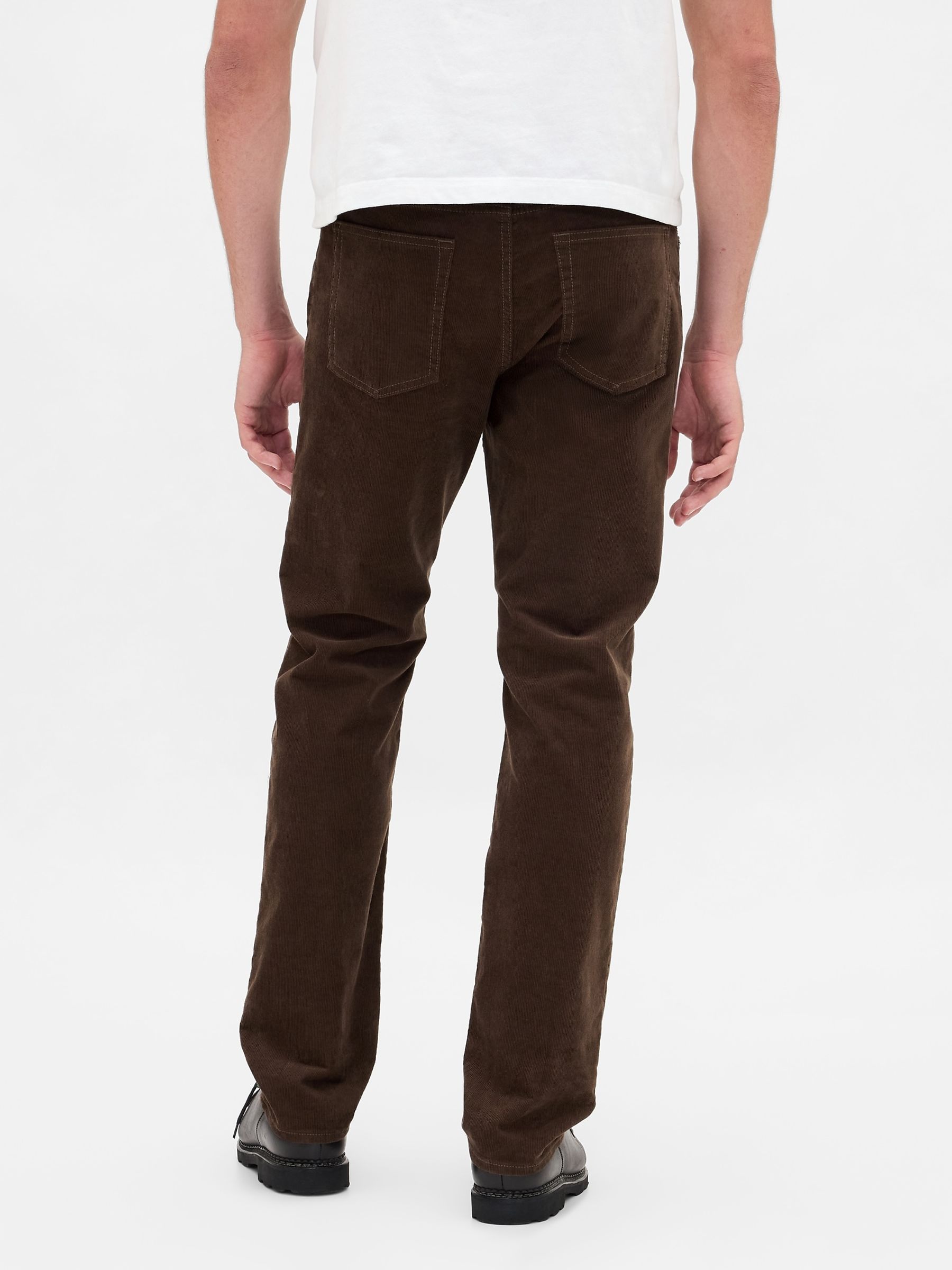 Brown Corduroy Straight Trousers - Image 2 of 5 Brown Corduroy Straight Trousers - Image 2 of 5