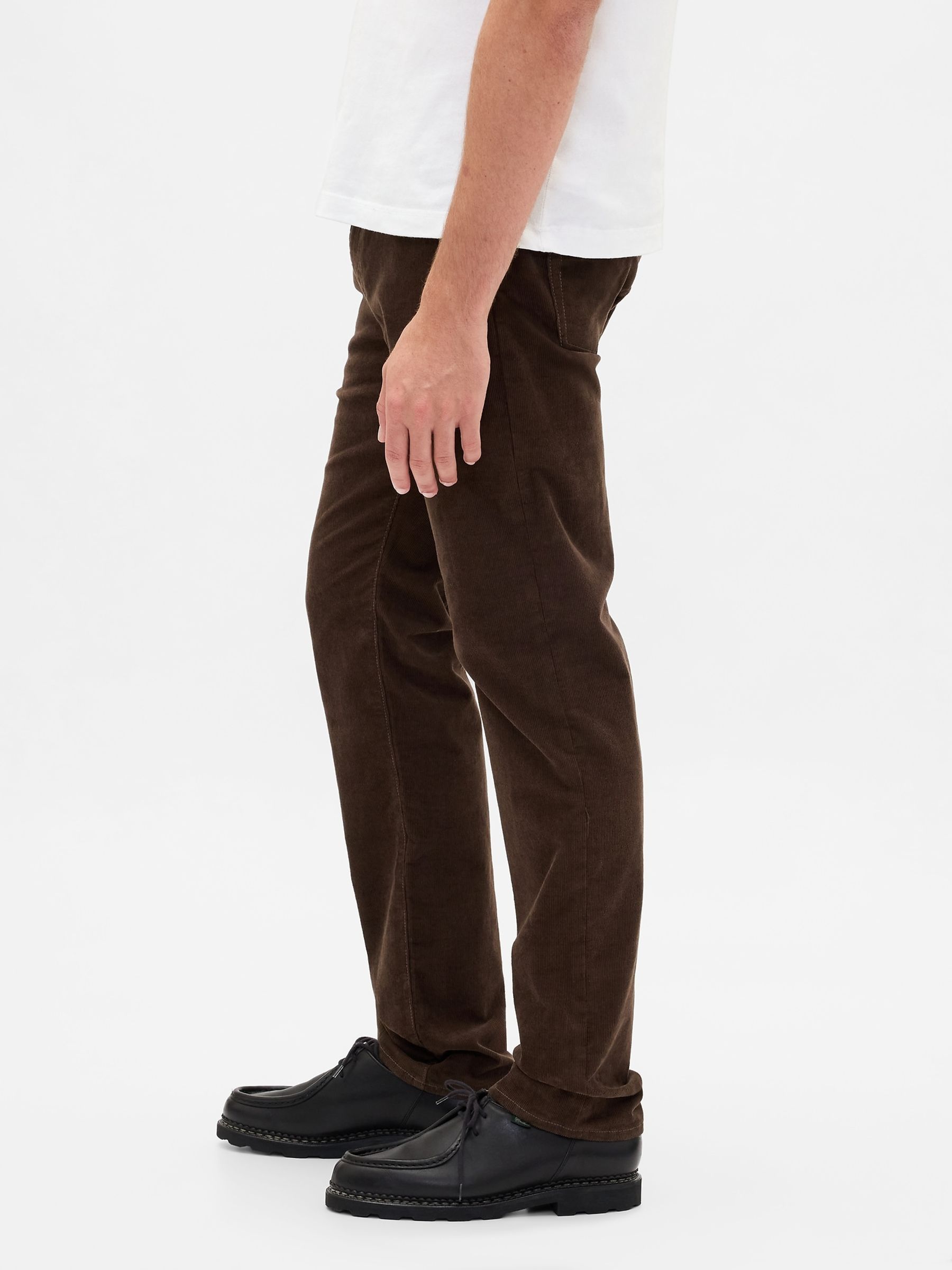 Brown Corduroy Straight Trousers - Image 3 of 5