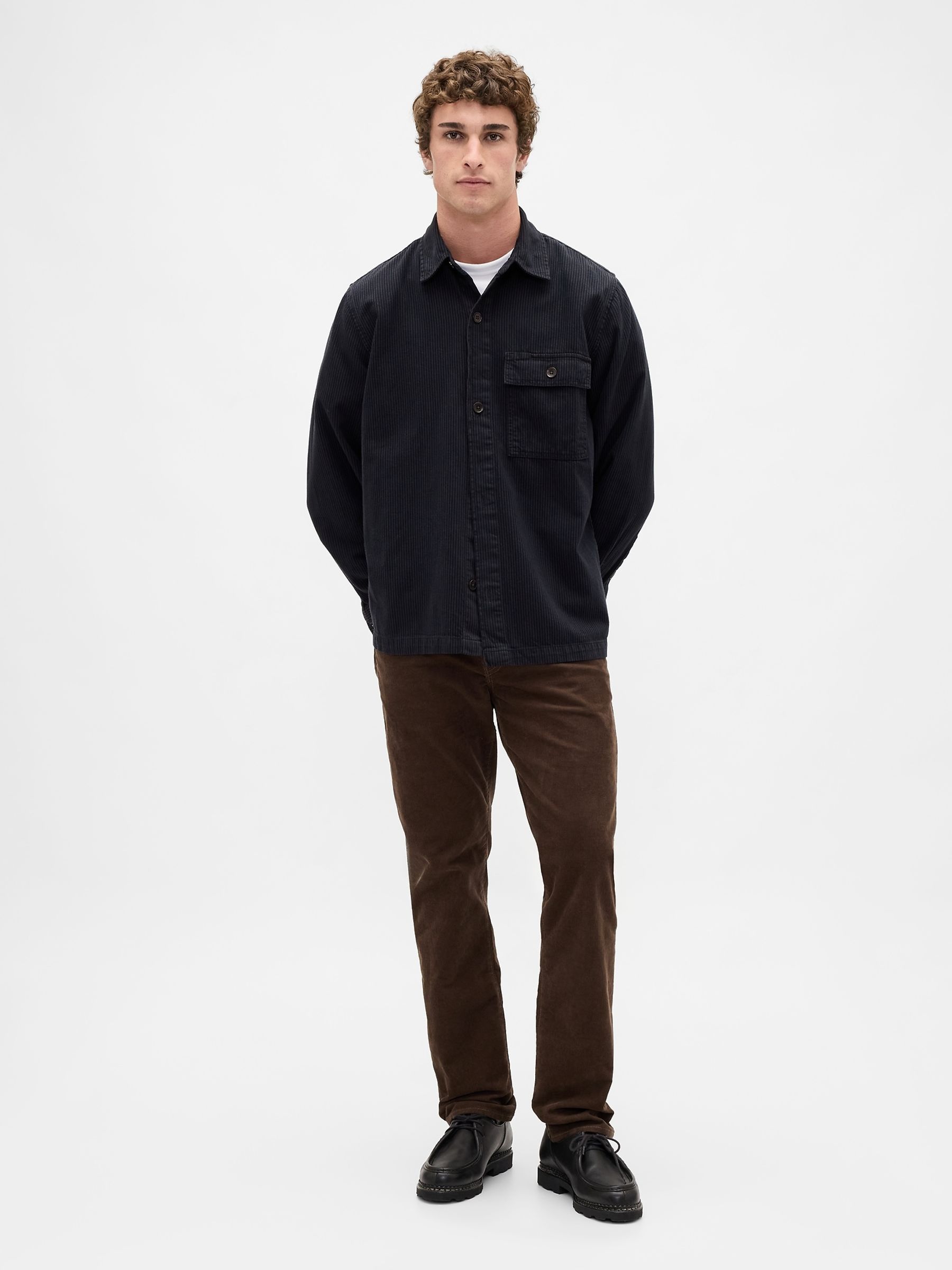 Brown Corduroy Straight Trousers - Image 4 of 5