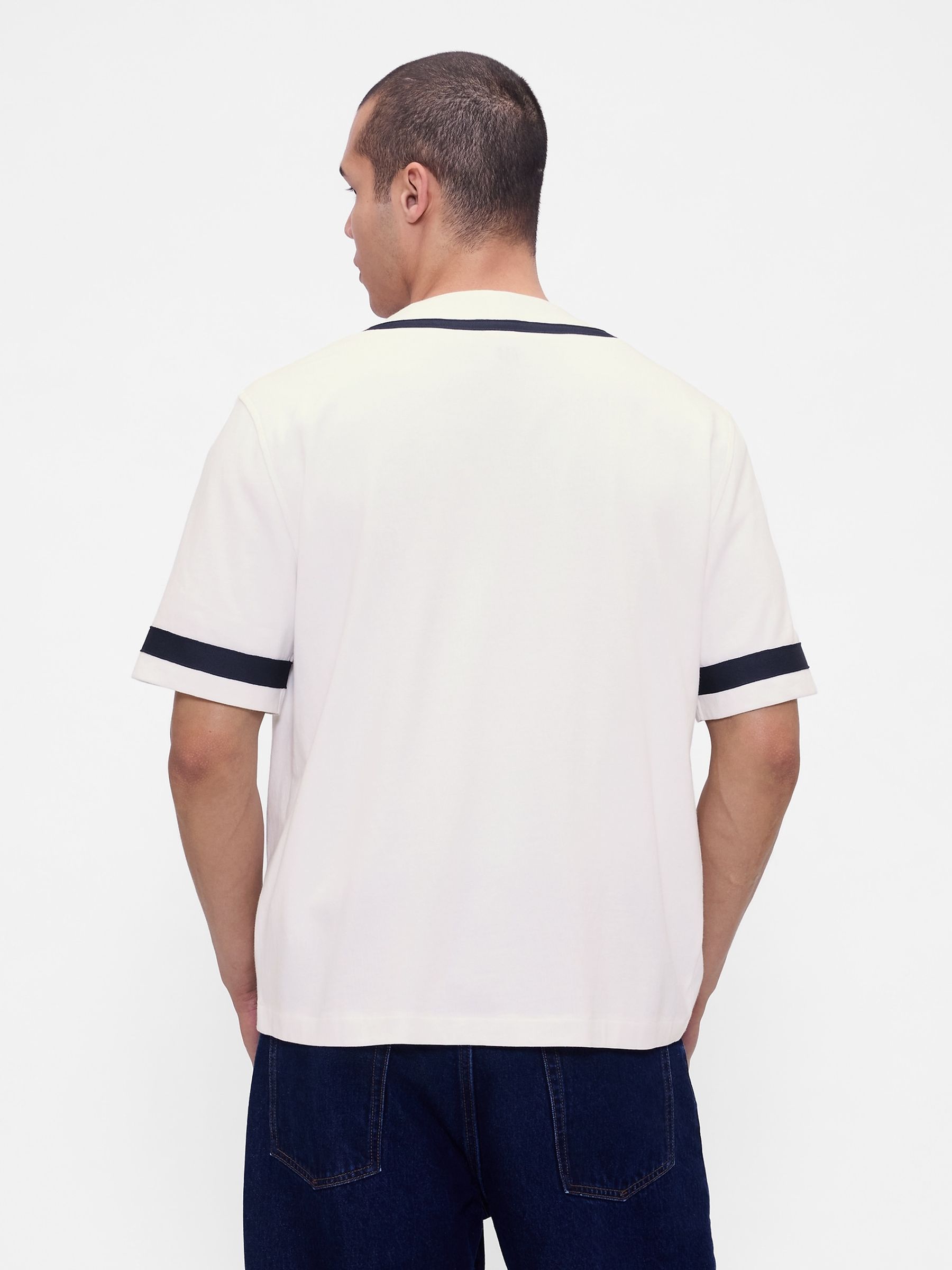 White Varsity Logo Baseball Jersey T-Shirt - Image 2 of 4