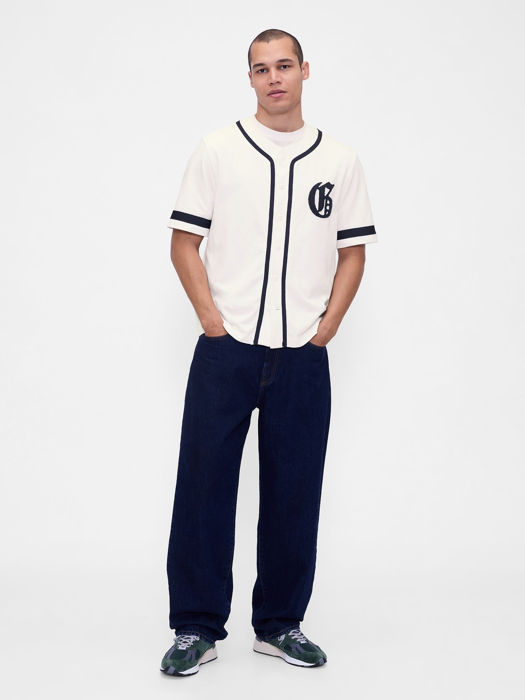 White Varsity Logo Baseball Jersey T-Shirt - Image 3 of 4