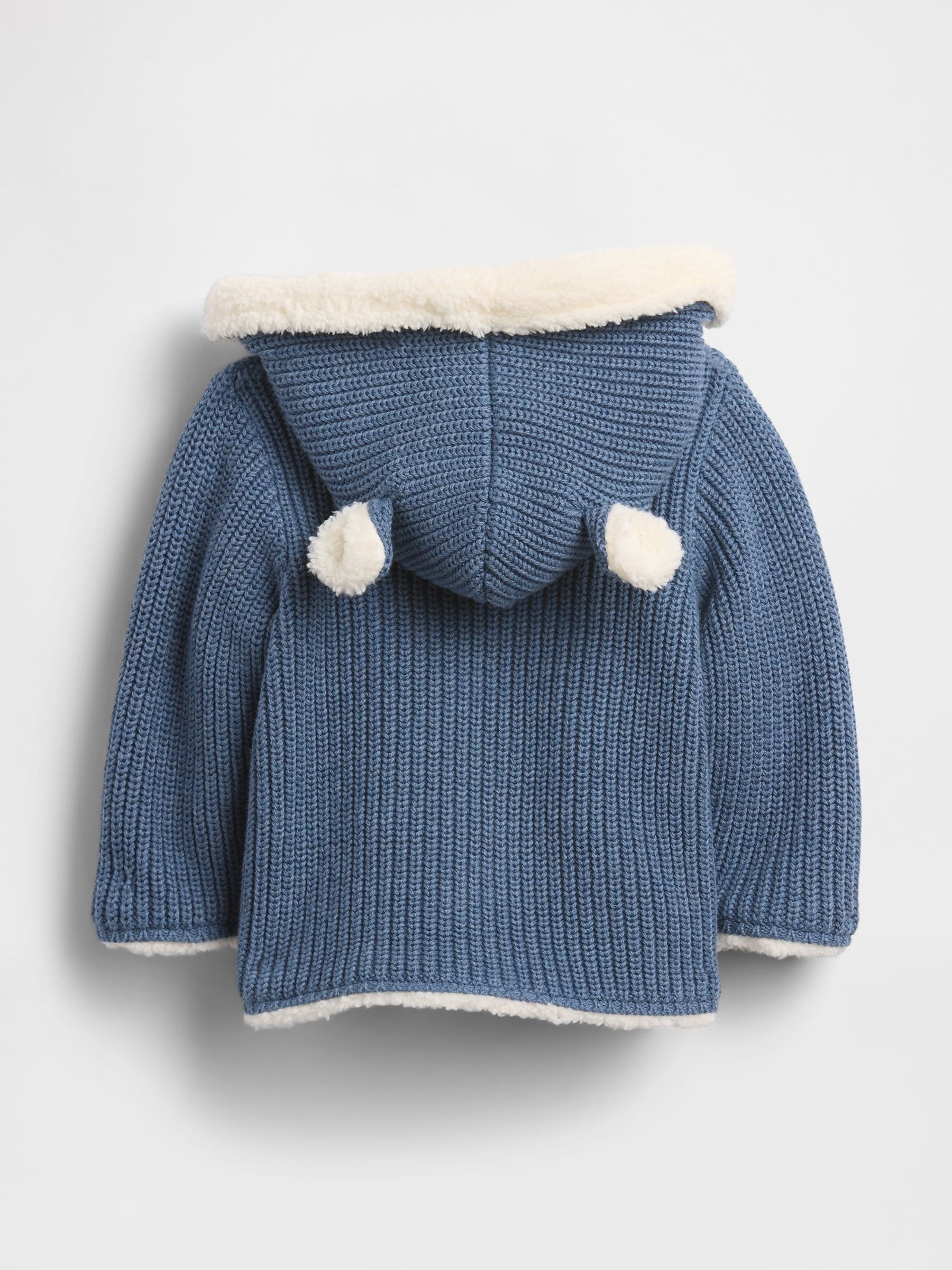 Blue Sherpa-Lined Cardigan (Newborn-24mths) - Image 2 of 2