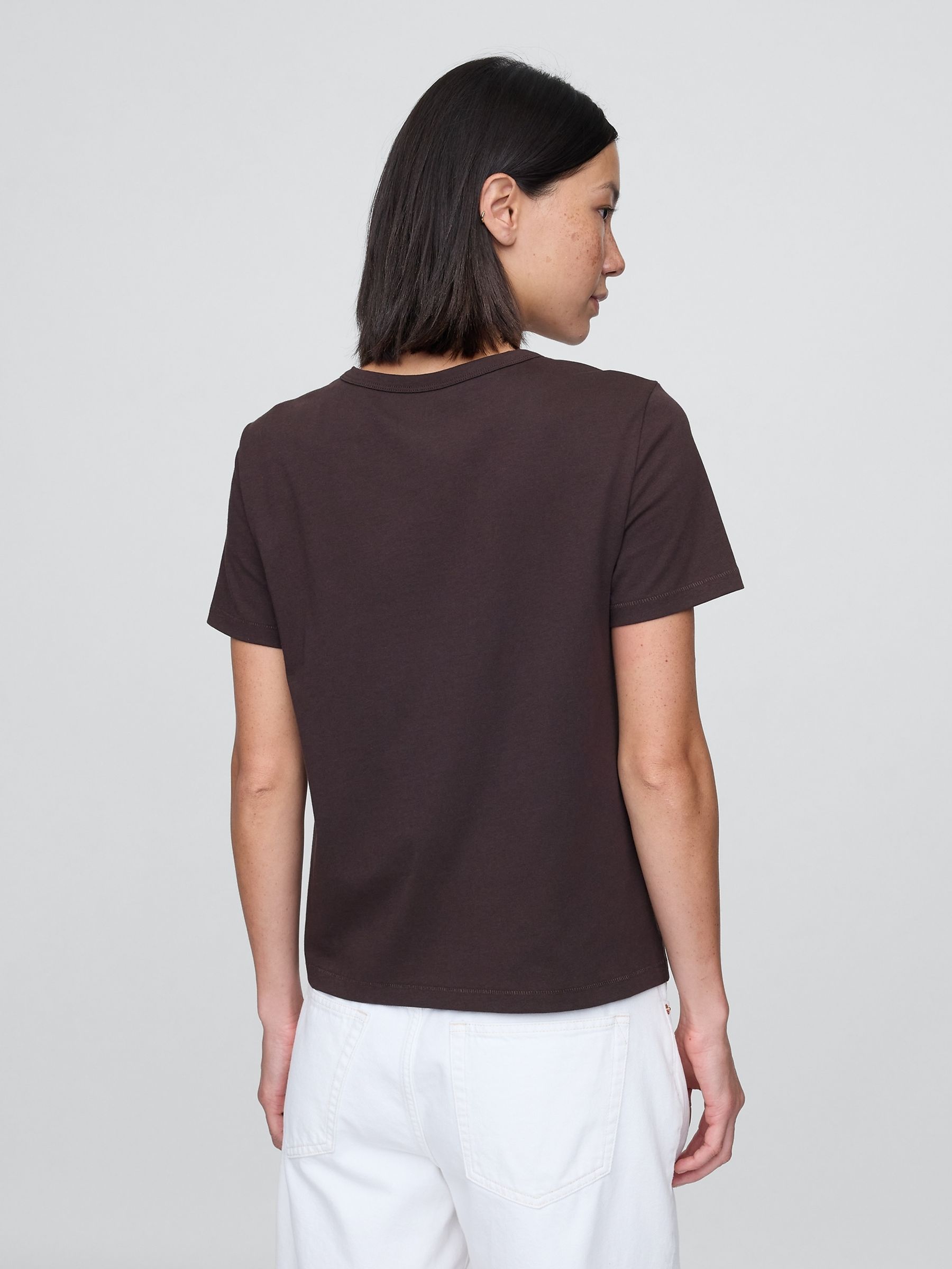 Brown Vintage Soft Crew Neck Short Sleeve T-Shirt - Image 2 of 4