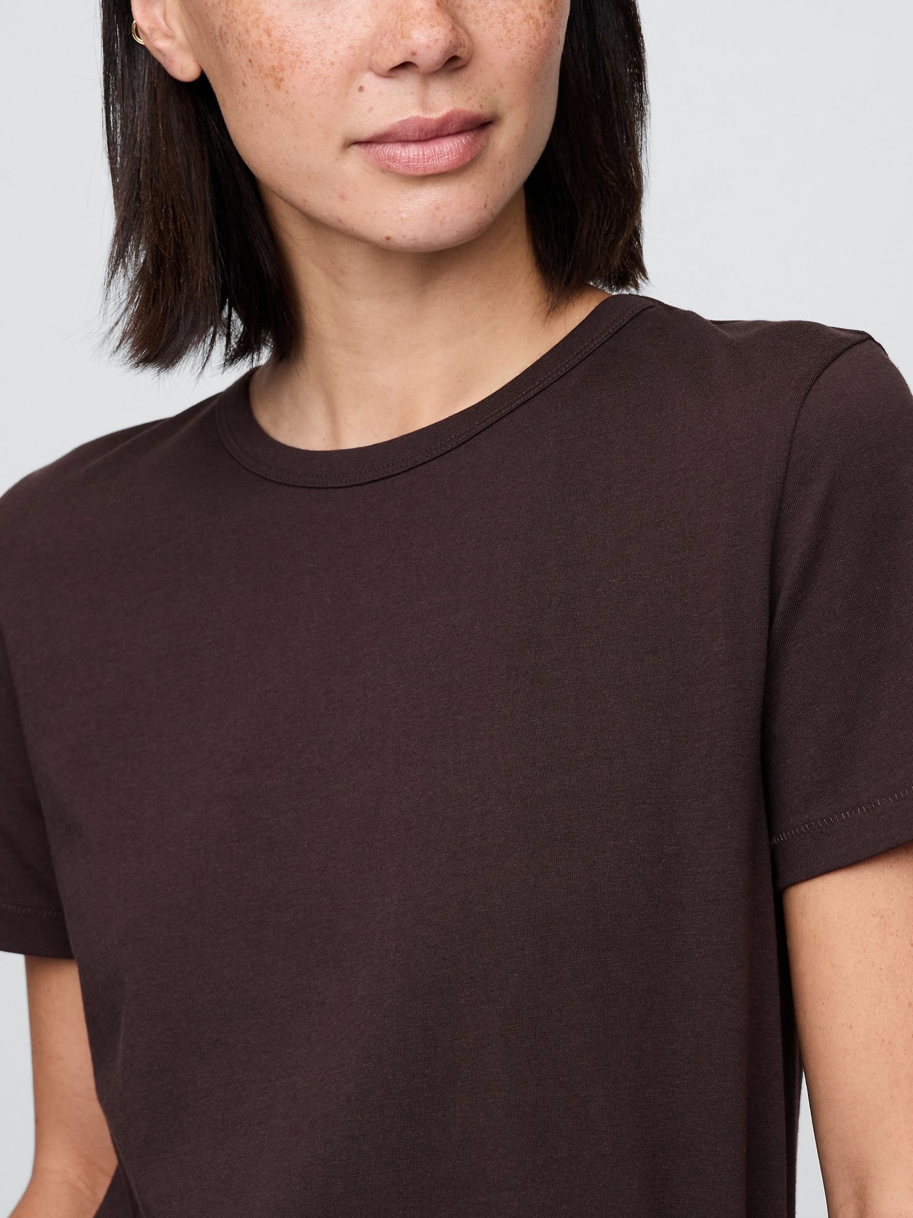 Brown Vintage Soft Crew Neck Short Sleeve T-Shirt - Image 4 of 4