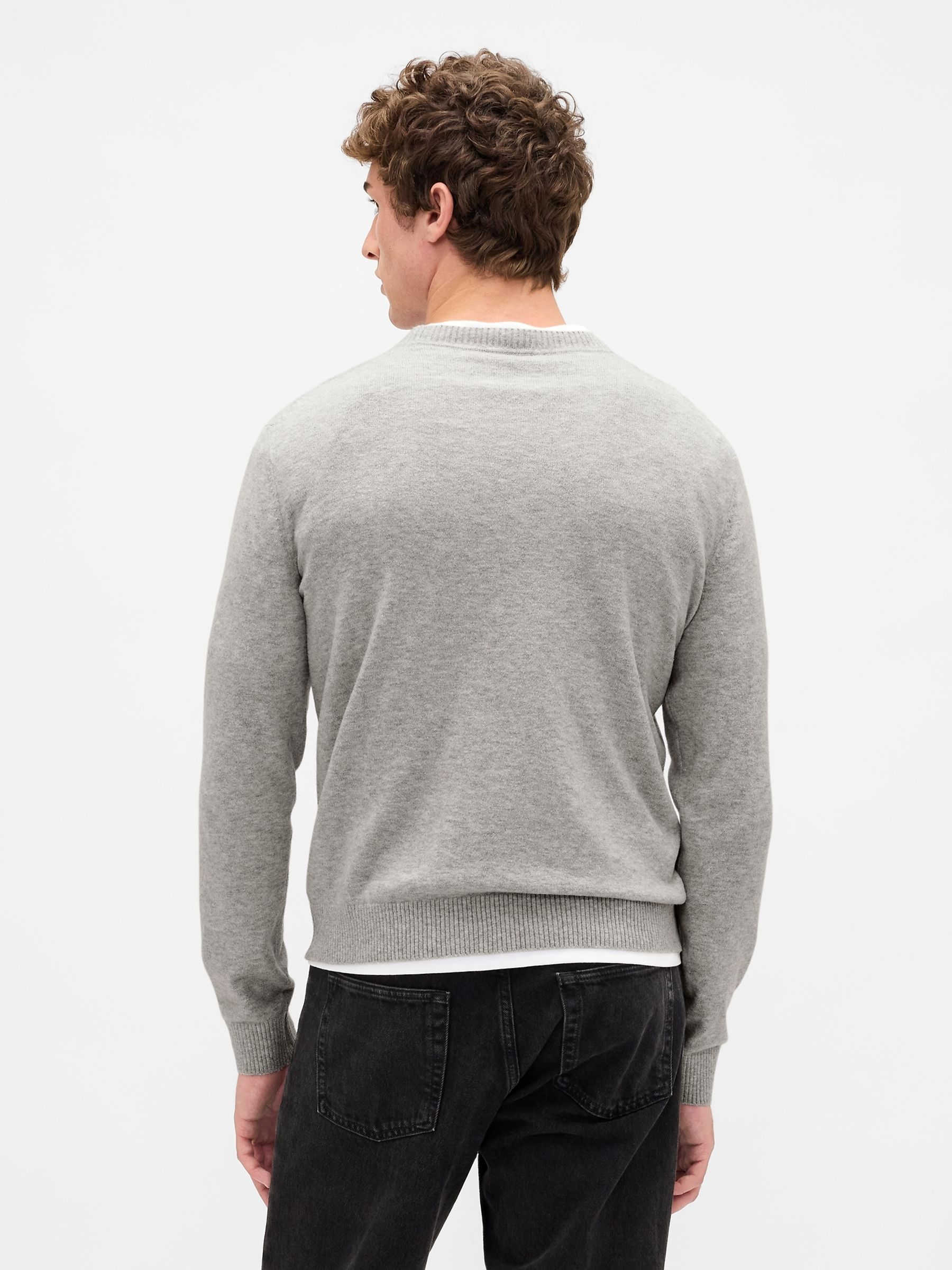 Grey CashSoft Crew Sweatshirt - Image 2 of 4