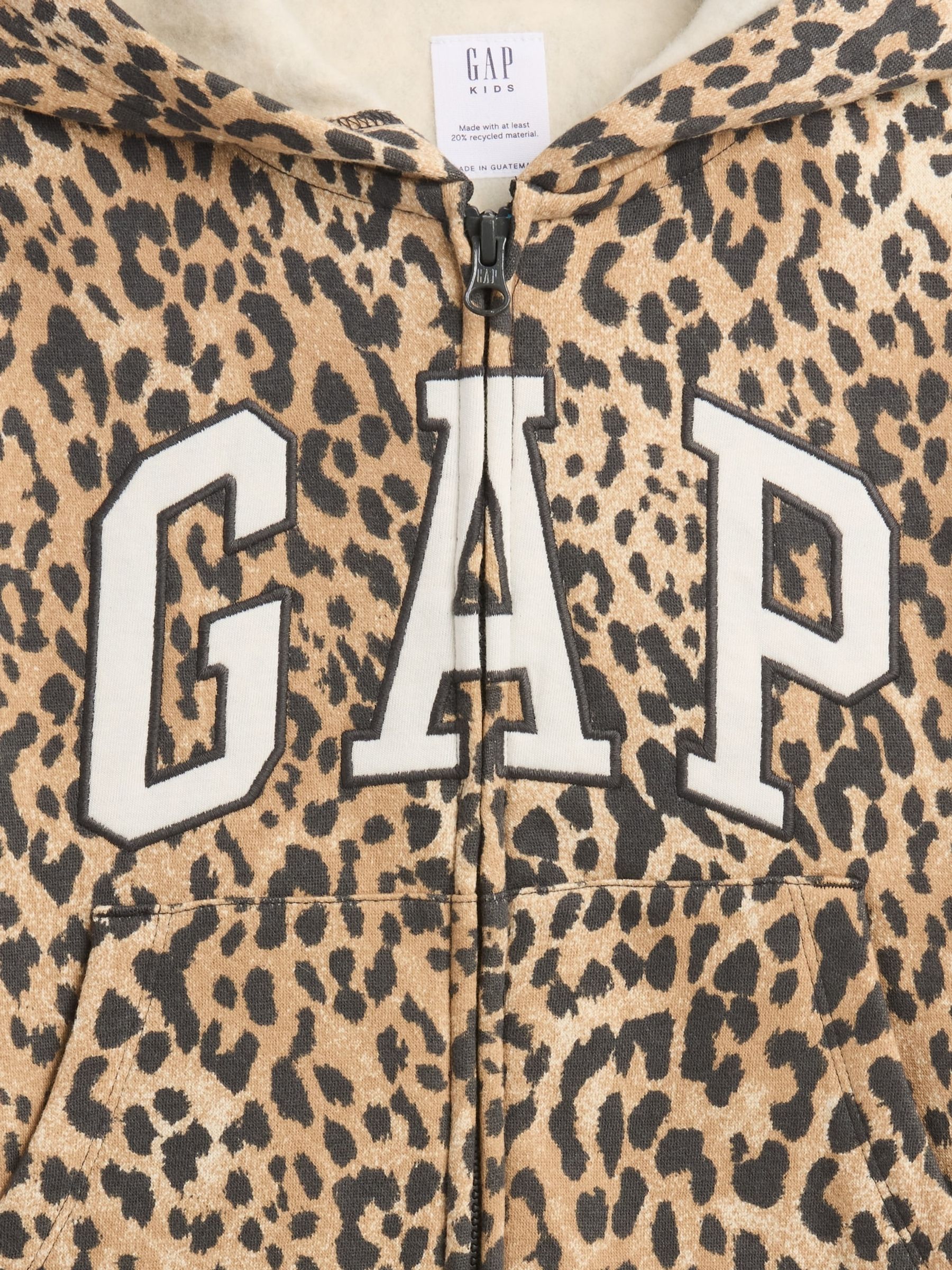 Brown Relaxed Logo Print Zip Hoodie - Image 3 of 3