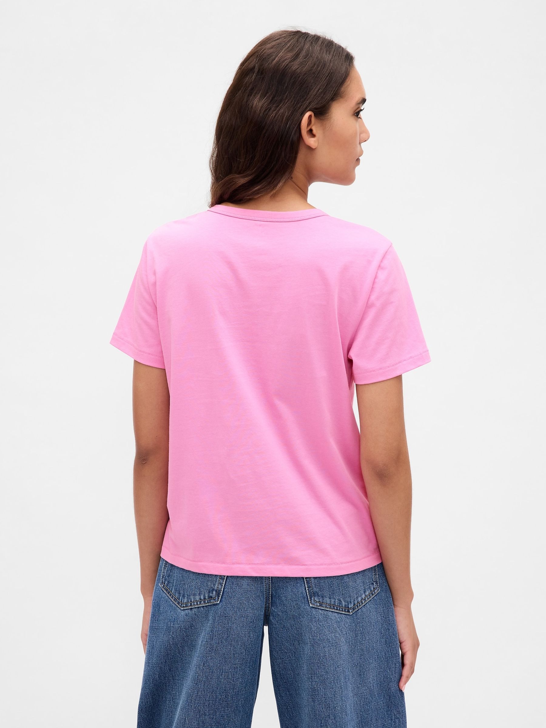 Pink Vintage Soft Crew Neck Short Sleeve T-Shirt - Image 2 of 3