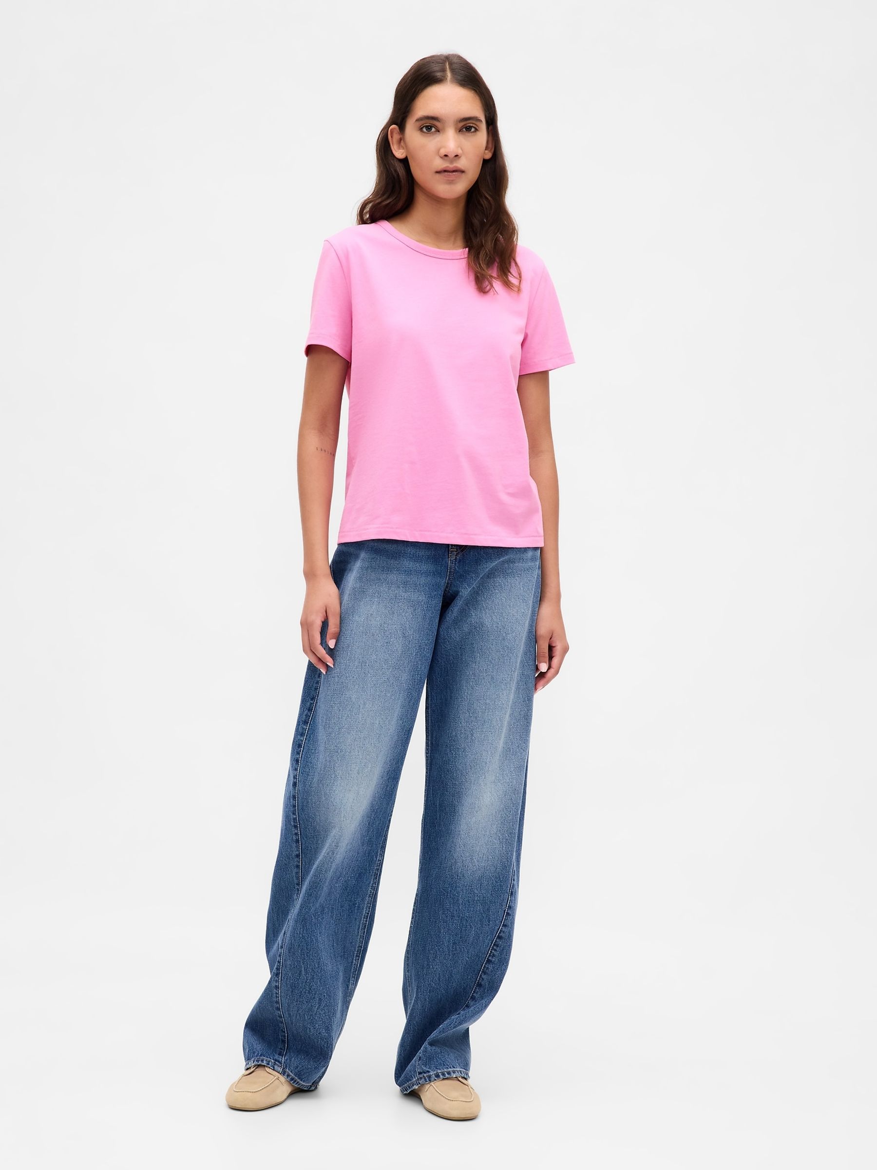 Pink Vintage Soft Crew Neck Short Sleeve T-Shirt - Image 3 of 3