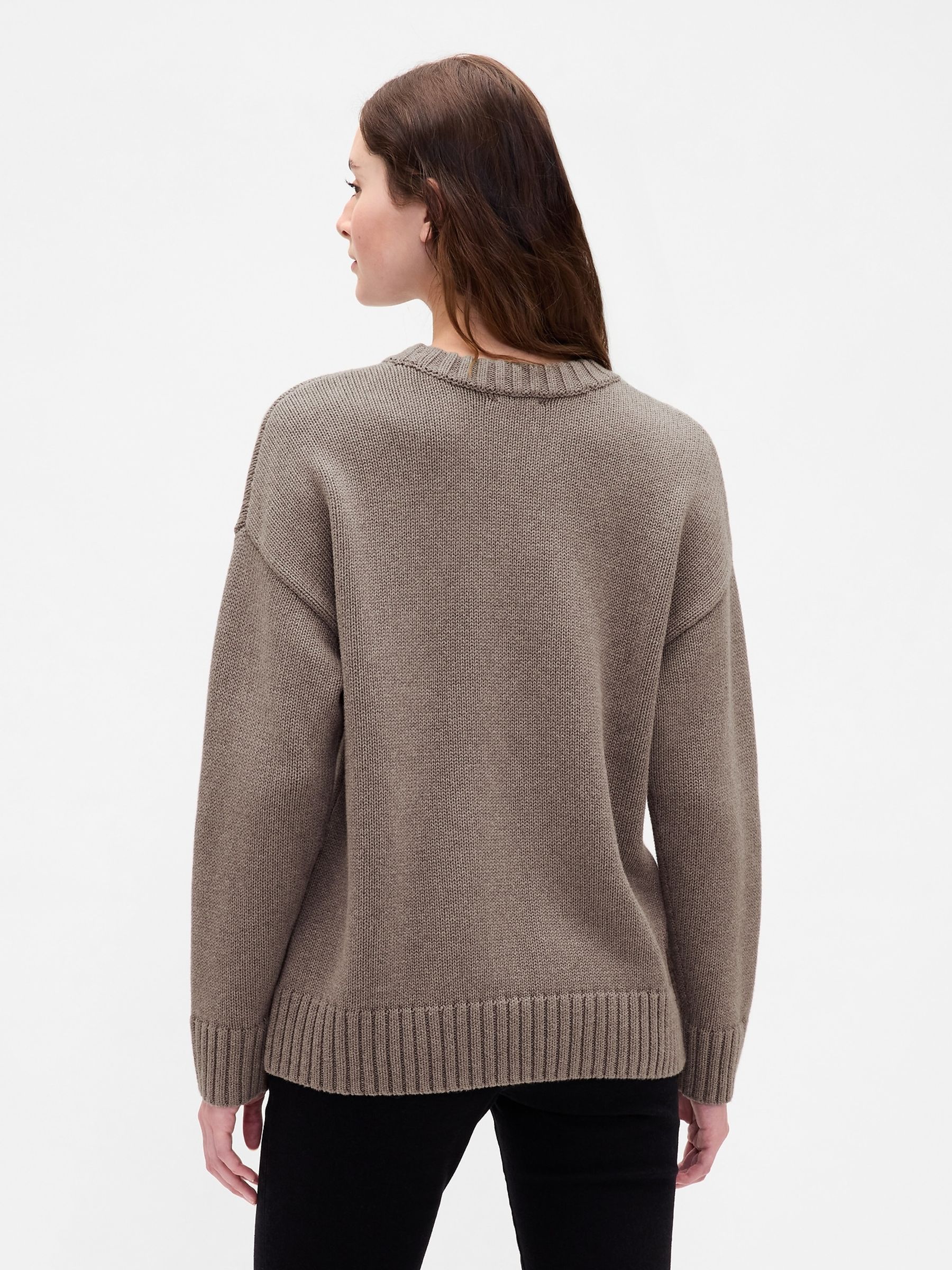 Light Brown Cotton Oversized Jumper - Image 2 of 4