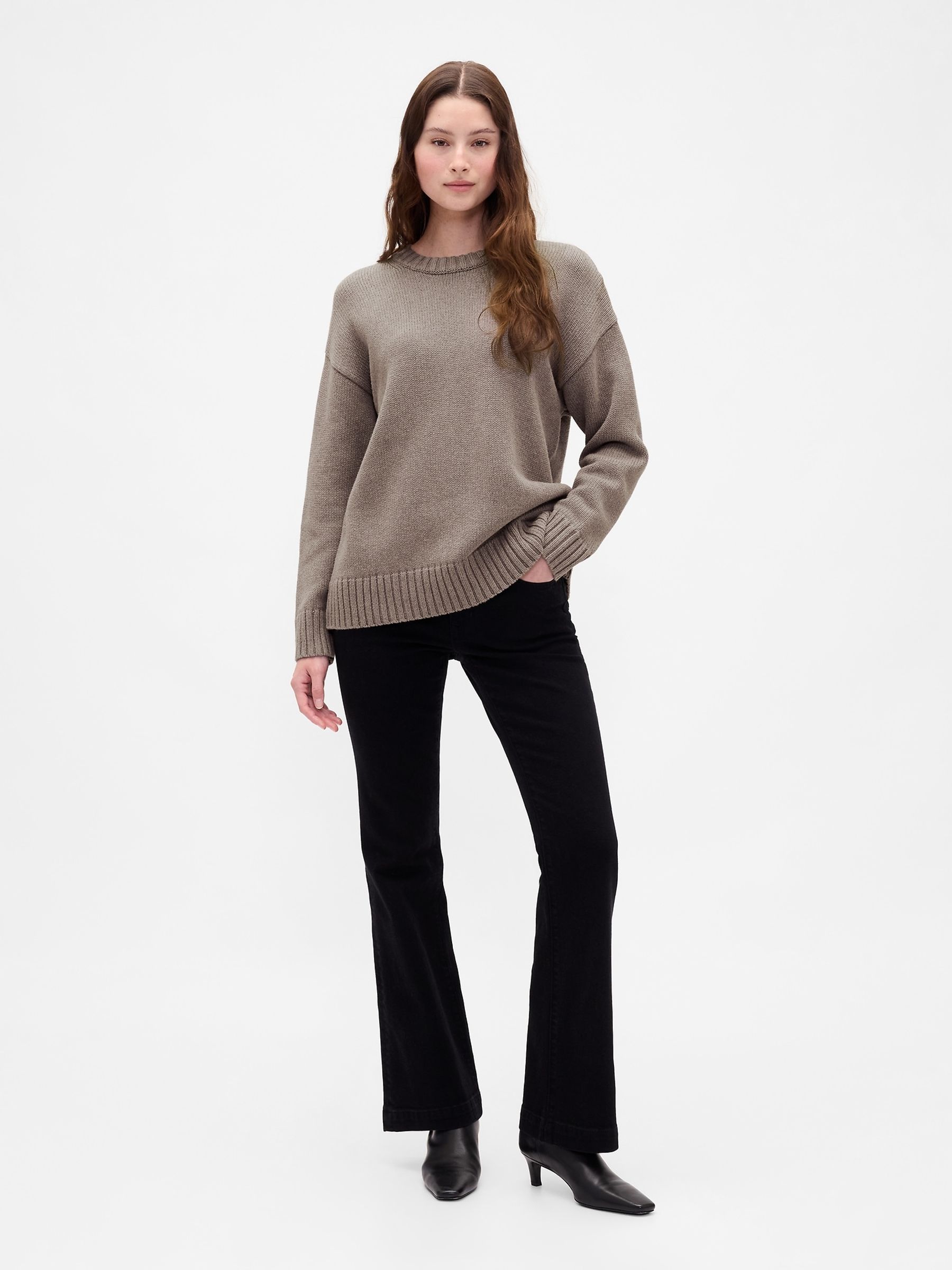 Light Brown Cotton Oversized Jumper - Image 3 of 4