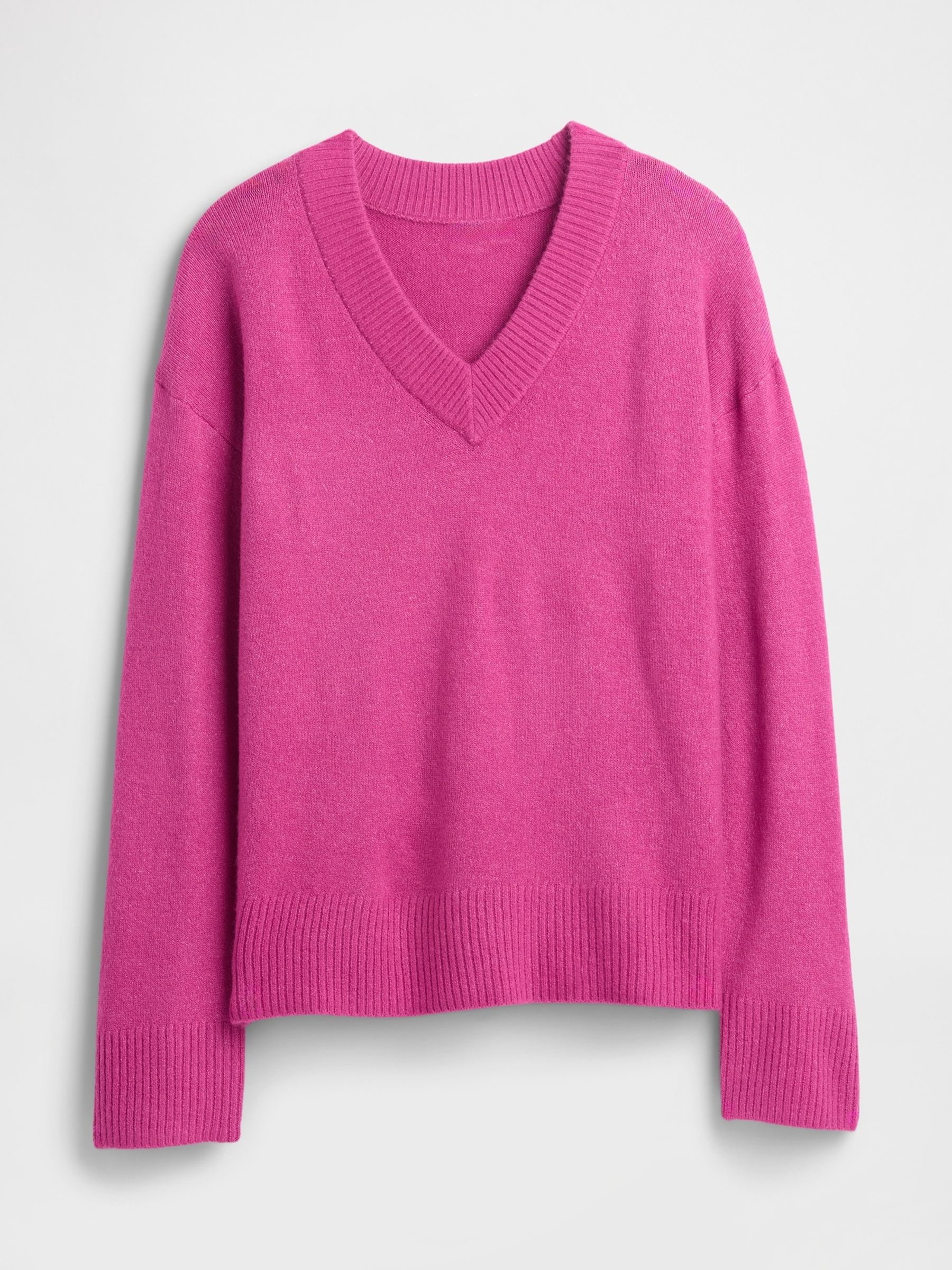 Pink V-Neck Sweatshirt - Image 4 of 5
