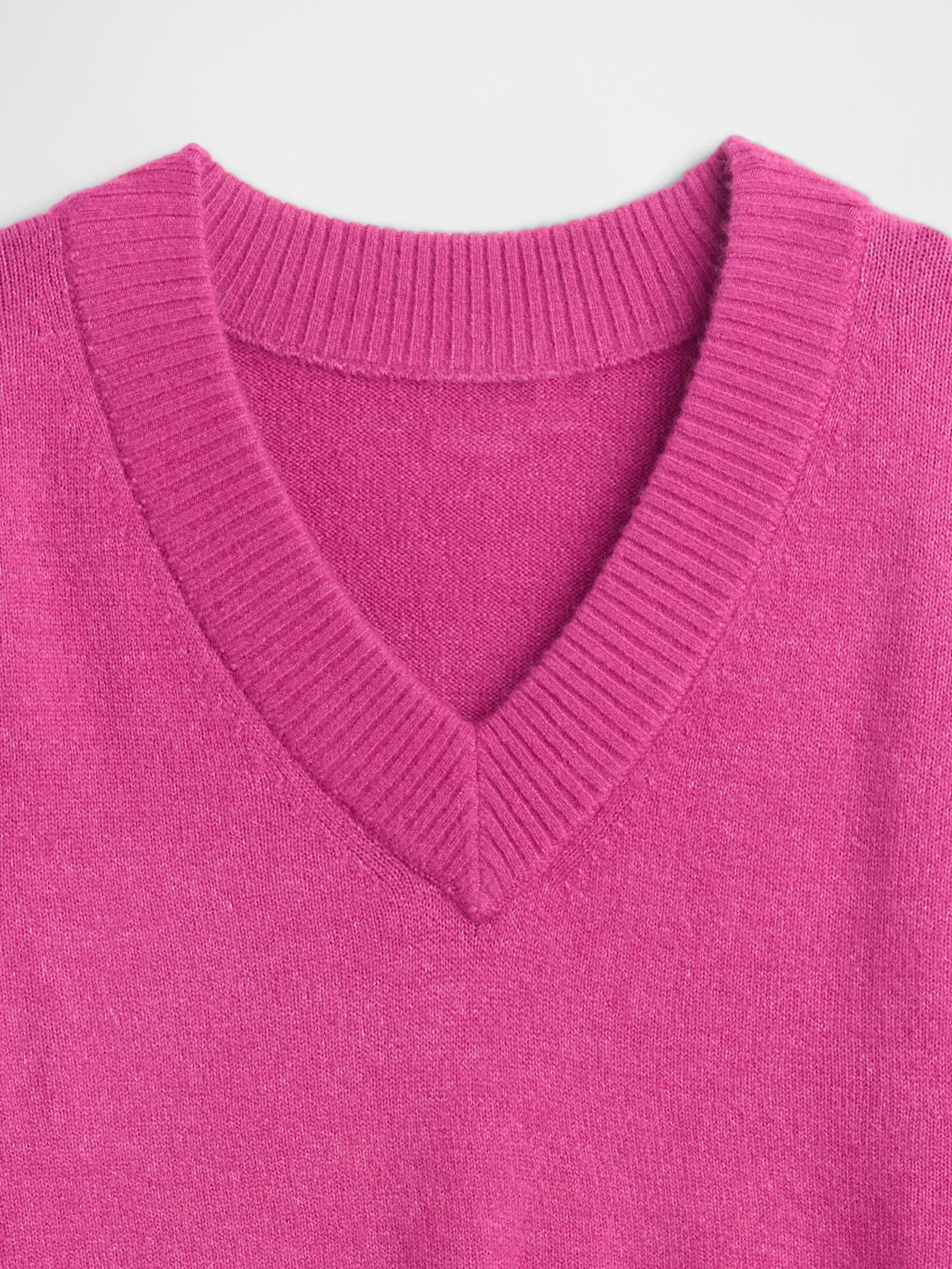 Pink V-Neck Sweatshirt - Image 5 of 5