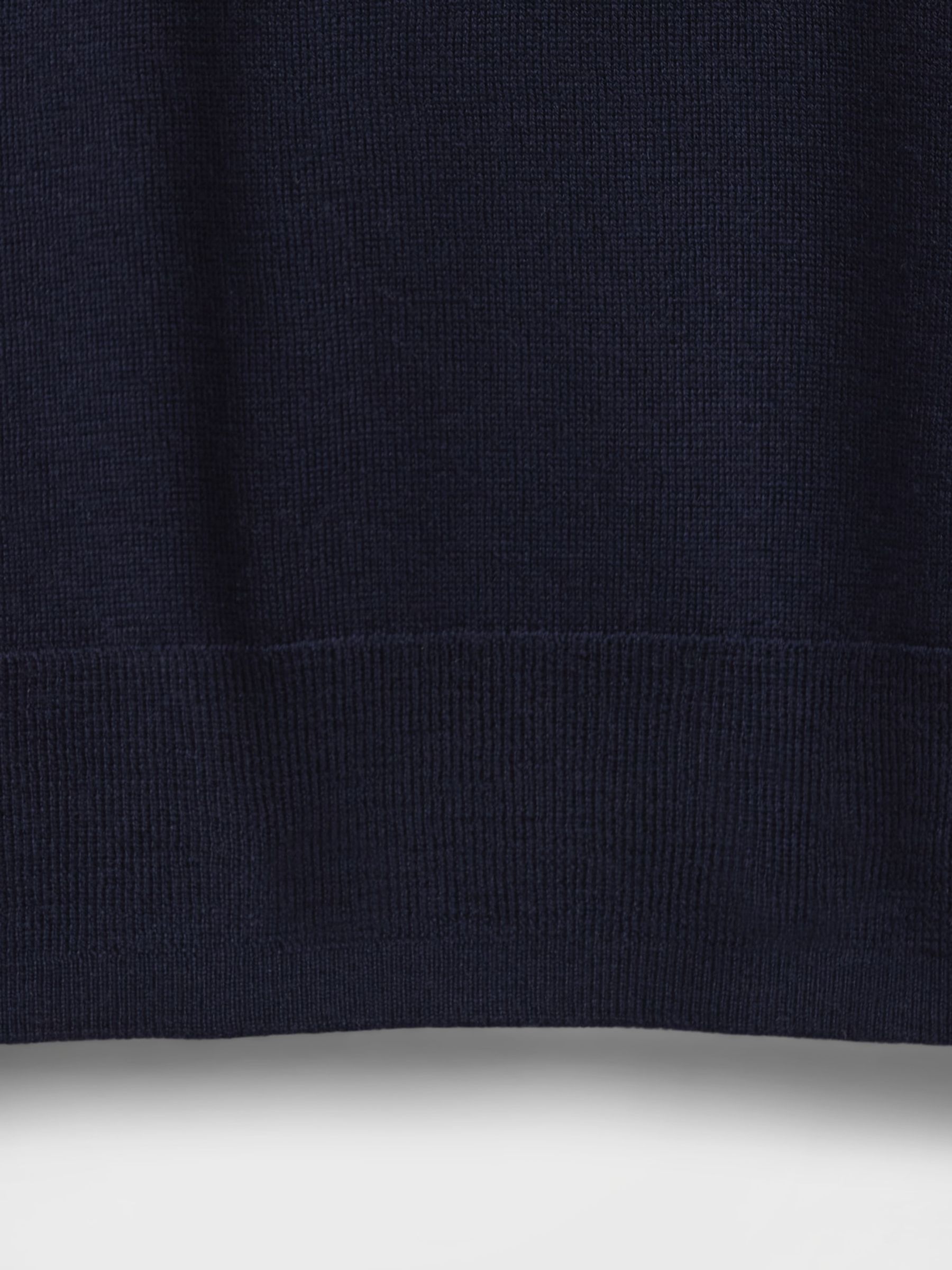 Navy Blue Merino Crew Neck Sweatshirt - Image 4 of 4