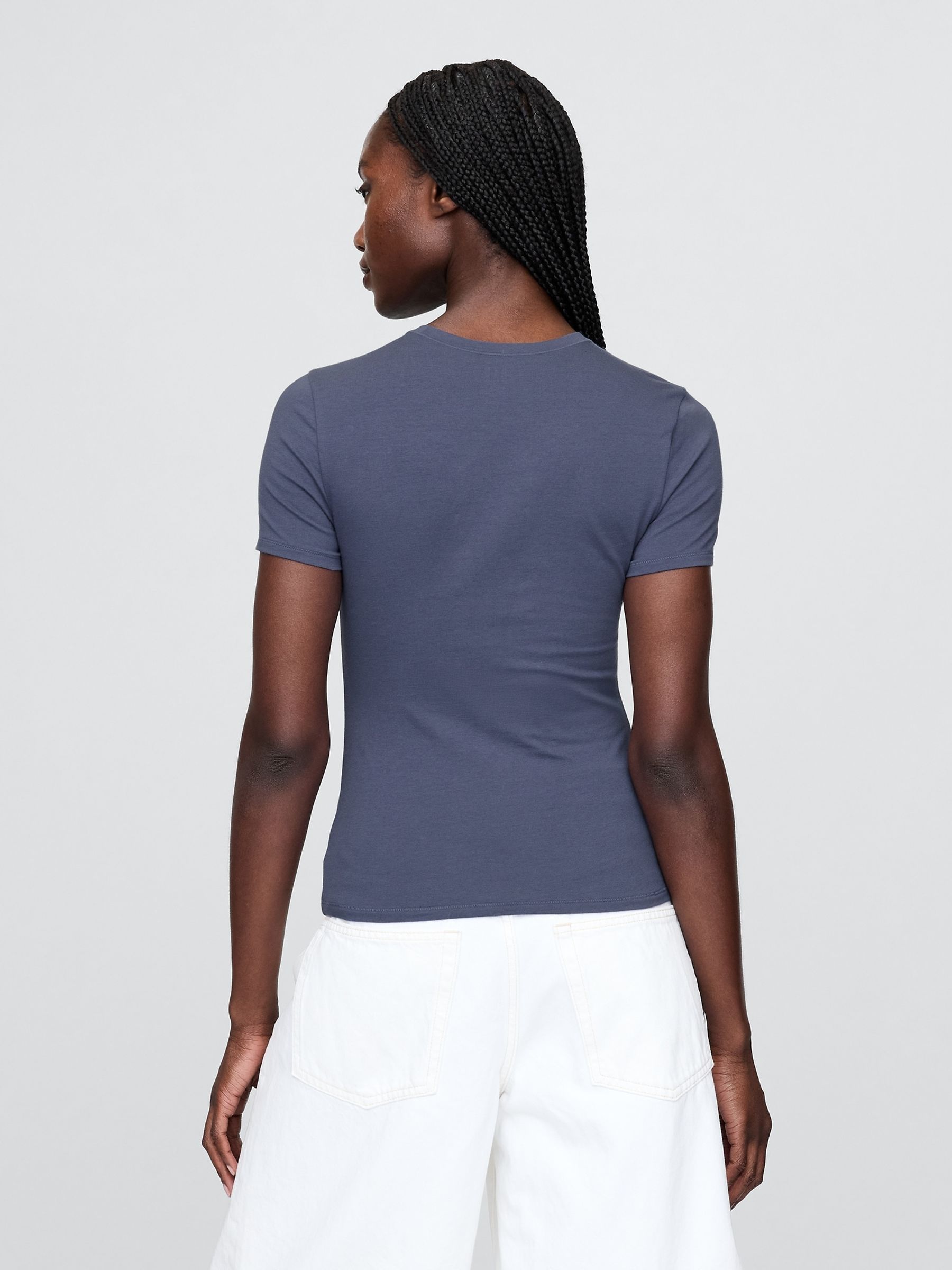 Blue CloseKnit Jersey Short Sleeve T-Shirt - Image 2 of 4