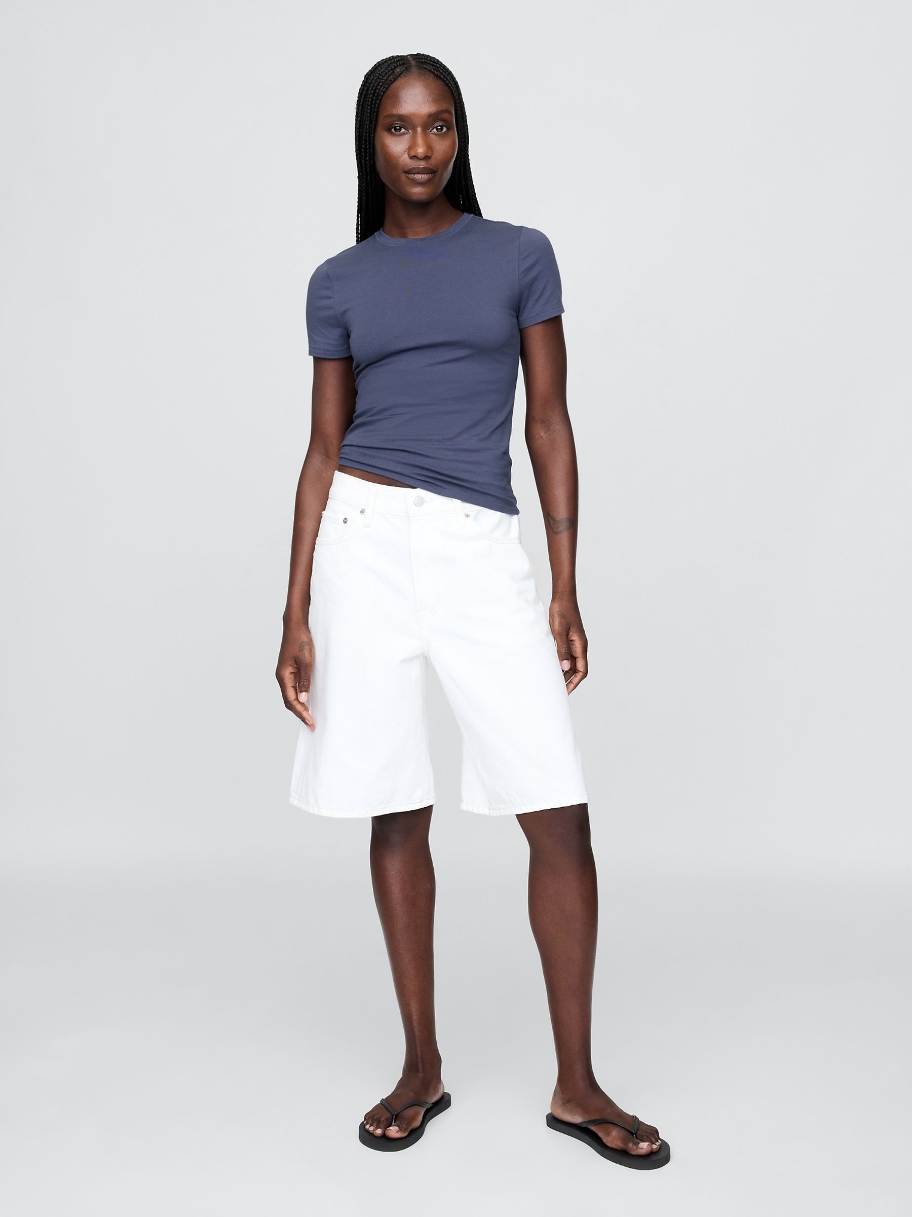 Blue CloseKnit Jersey Short Sleeve T-Shirt - Image 3 of 4