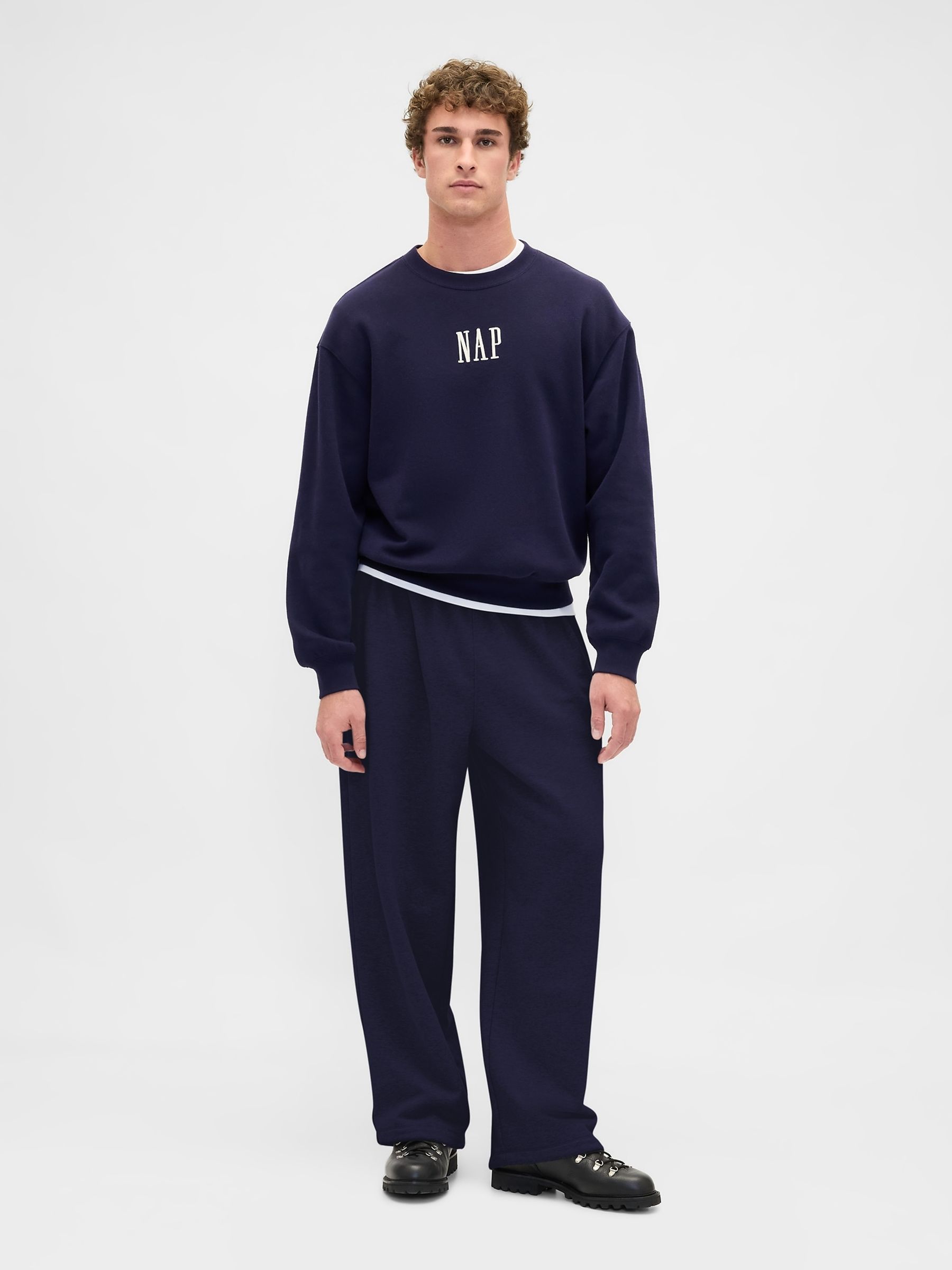 Navy Blue VintageSoft NAP Logo Sweatshirt - Image 3 of 4