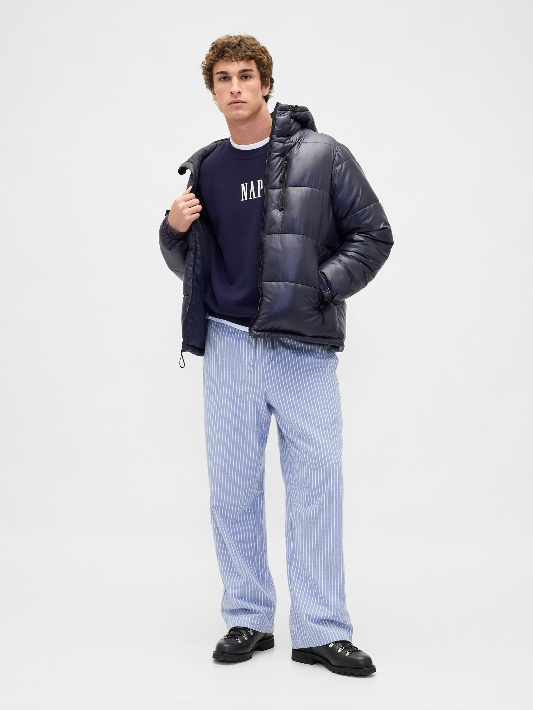 Navy Blue VintageSoft NAP Logo Sweatshirt - Image 4 of 4