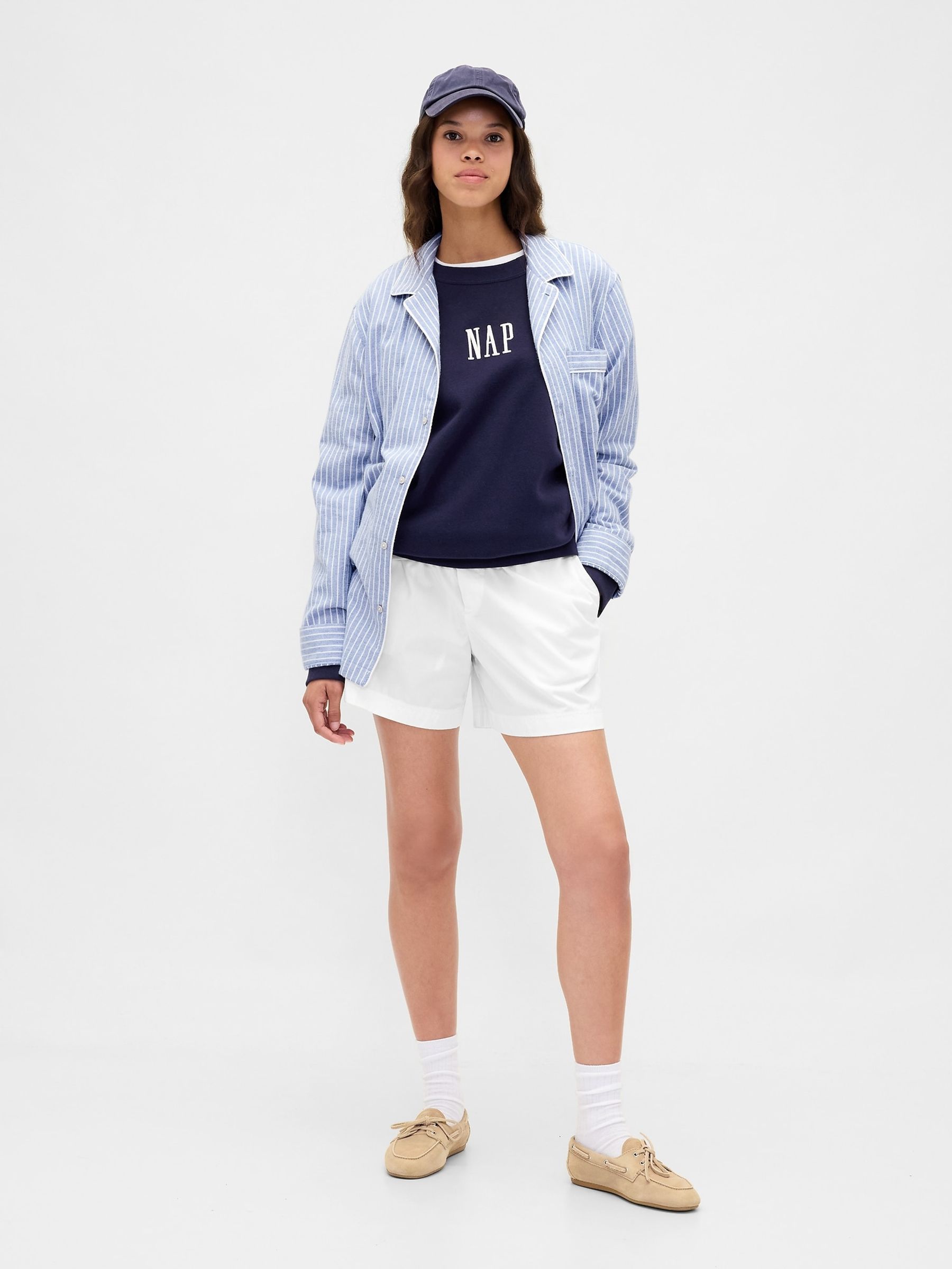 Navy Blue VintageSoft NAP Logo Sweatshirt | Gap