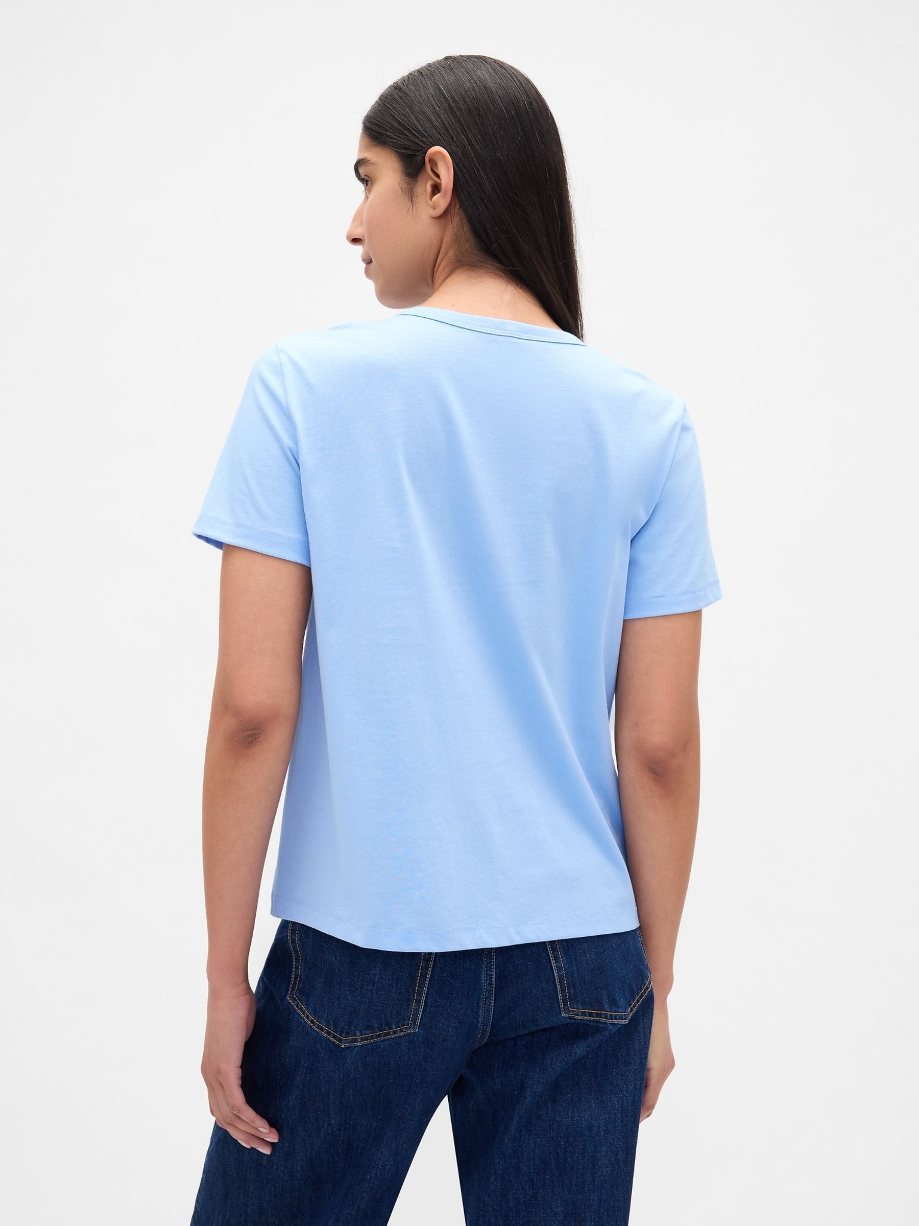 Blue Vintage Soft Crew Neck Short Sleeve T-Shirt - Image 2 of 4
